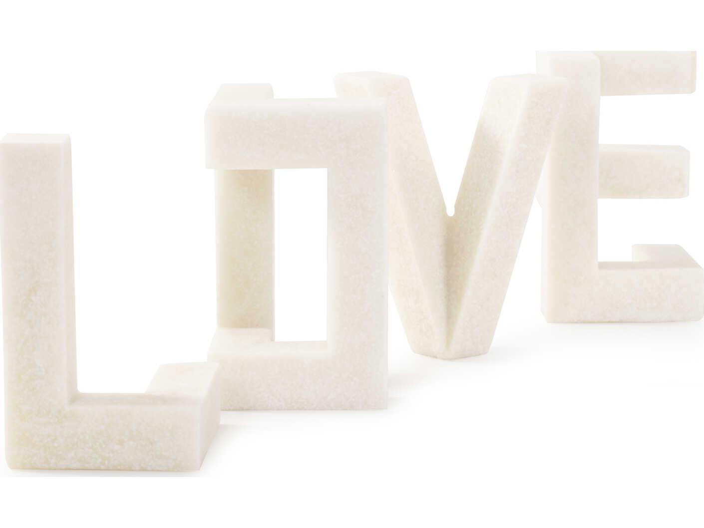 Howard Elliott White Just Say "Love" Sculpture