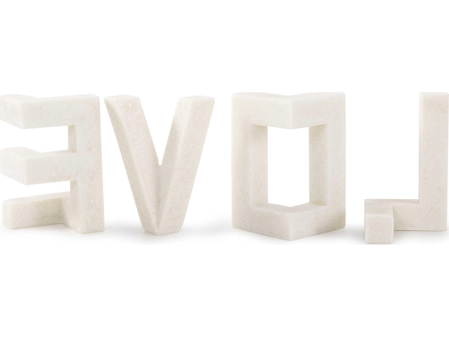 Howard Elliott White Just Say "Love" Sculpture