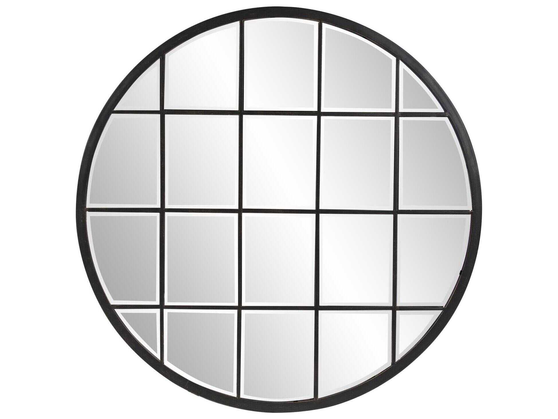 Howard Elliott Superior Bronze Round Wall Mirror