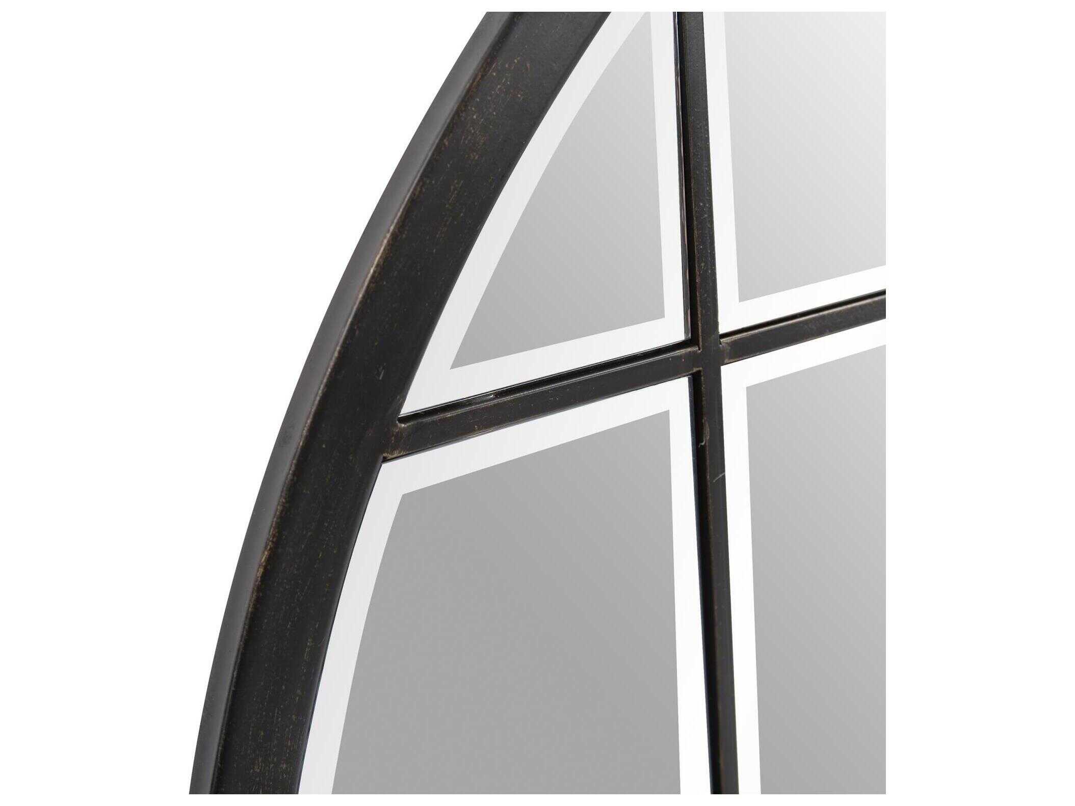 Howard Elliott Superior Bronze Round Wall Mirror