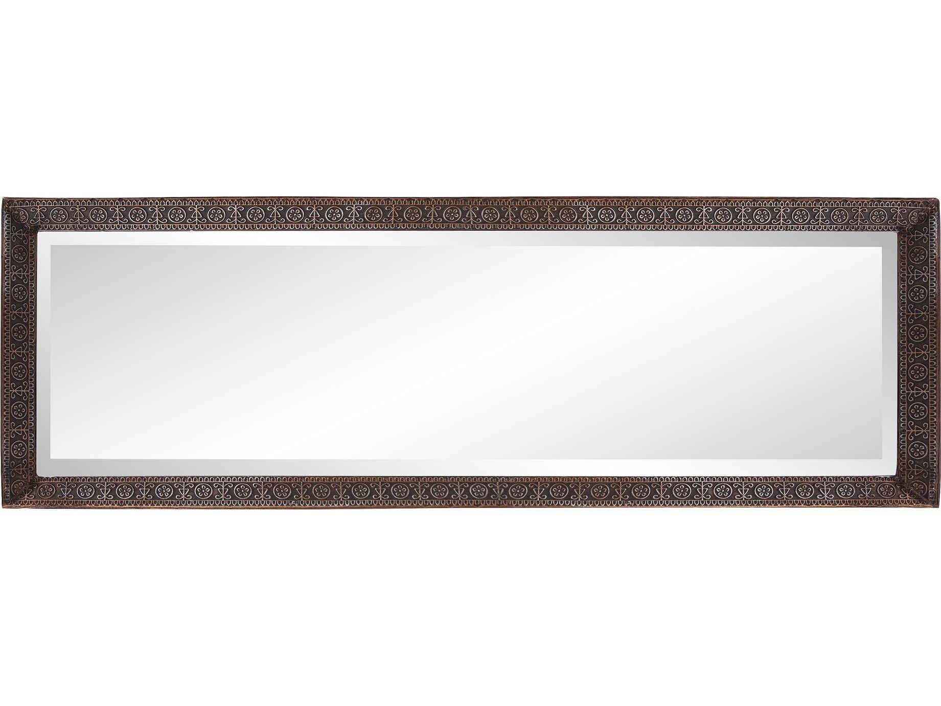 Howard Elliott Lancaster Antiqued Bronze Rectangular Wall Mirror