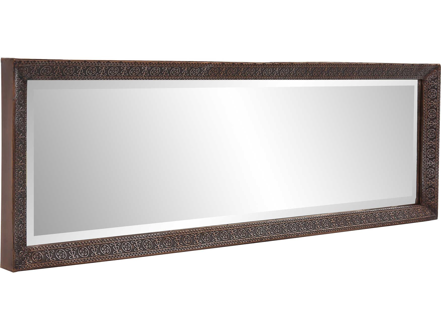 Howard Elliott Lancaster Antiqued Bronze Rectangular Wall Mirror