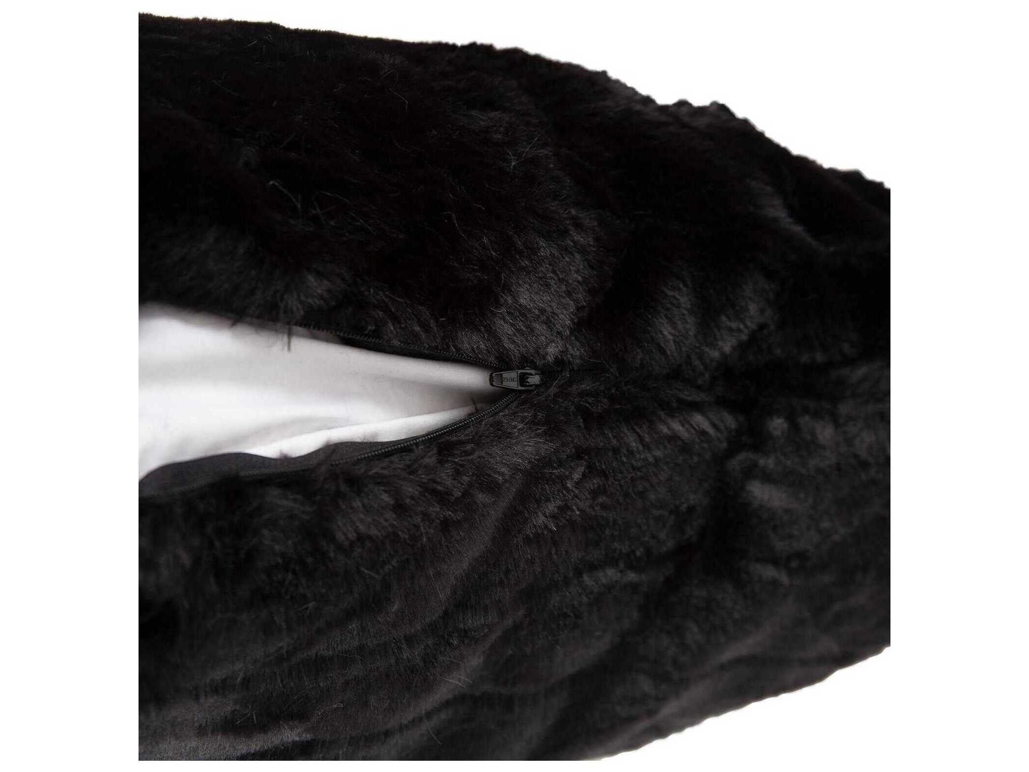 Howard Elliott Angora Ebony Pillow