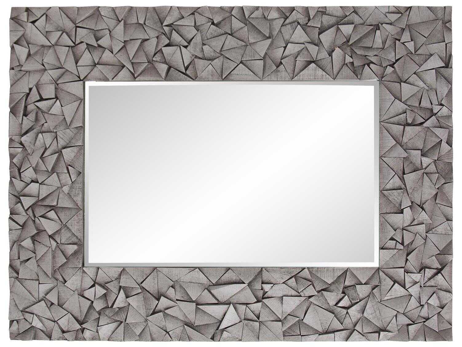 Howard Elliott Pablo Gray Rectangular Wall Mirror