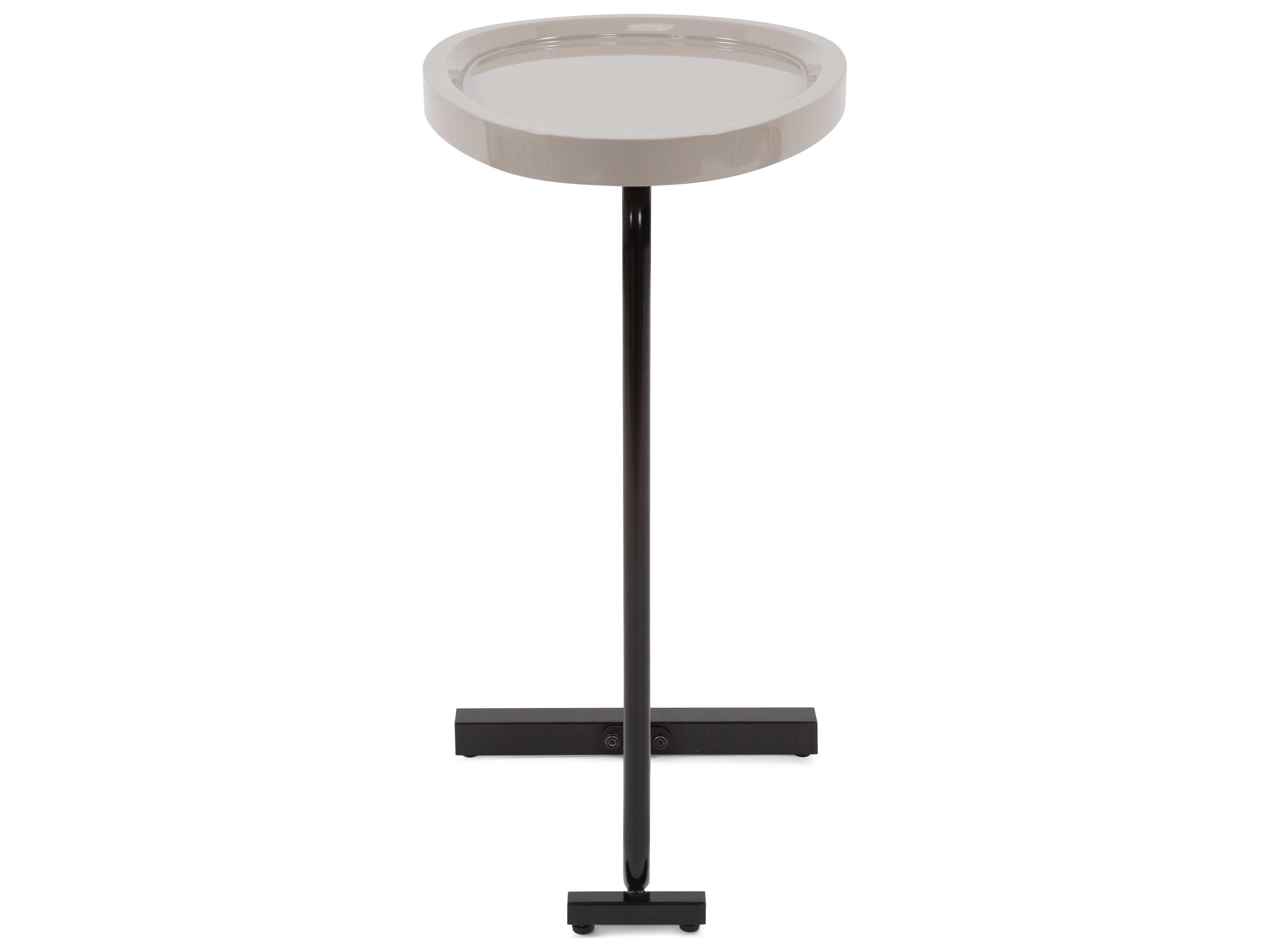 Howard Elliott Tobin Oval Wood Taupe End Table