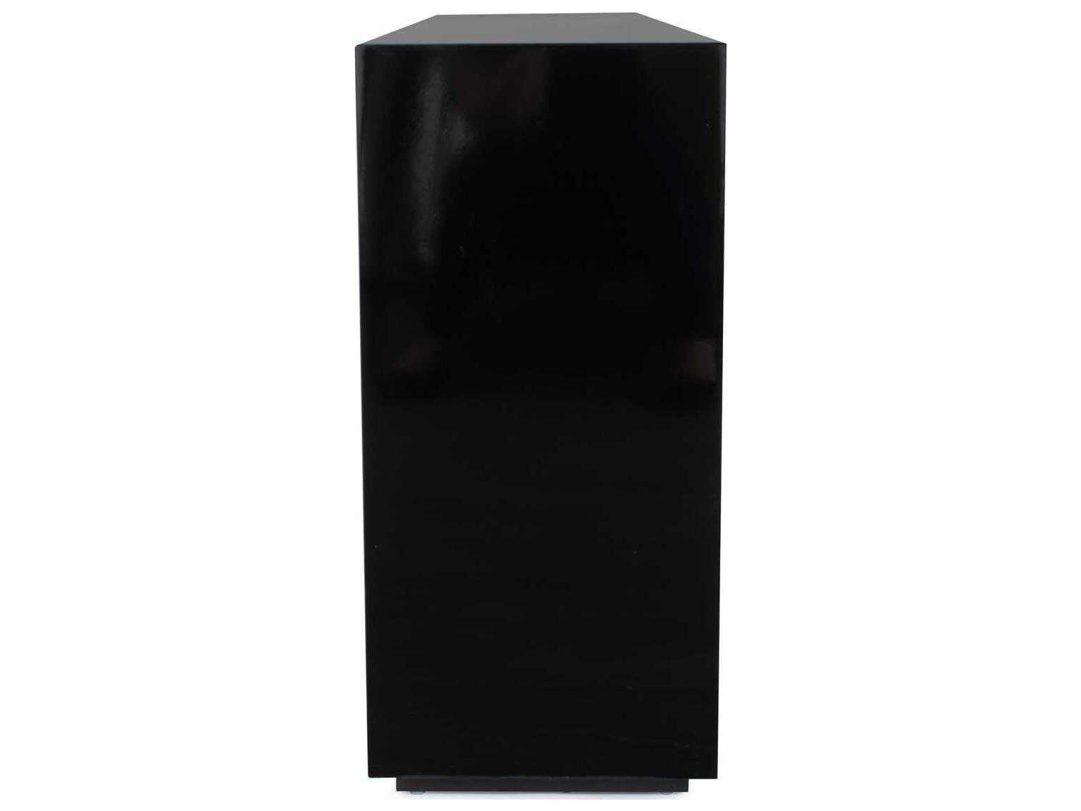 Howard Elliott Nero Rectangular Wood Glossy Black Console Table