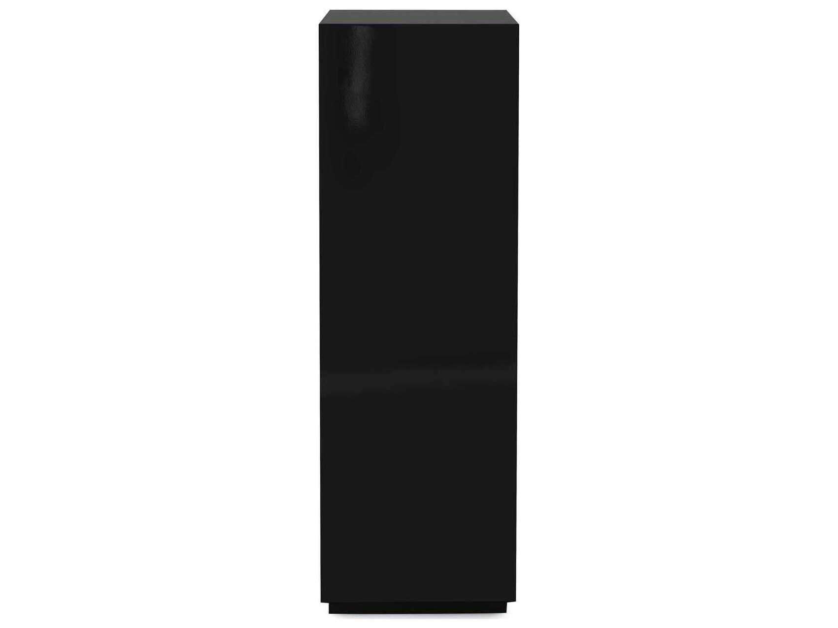 Howard Elliott Nero Square Wood Glossy Black End Table