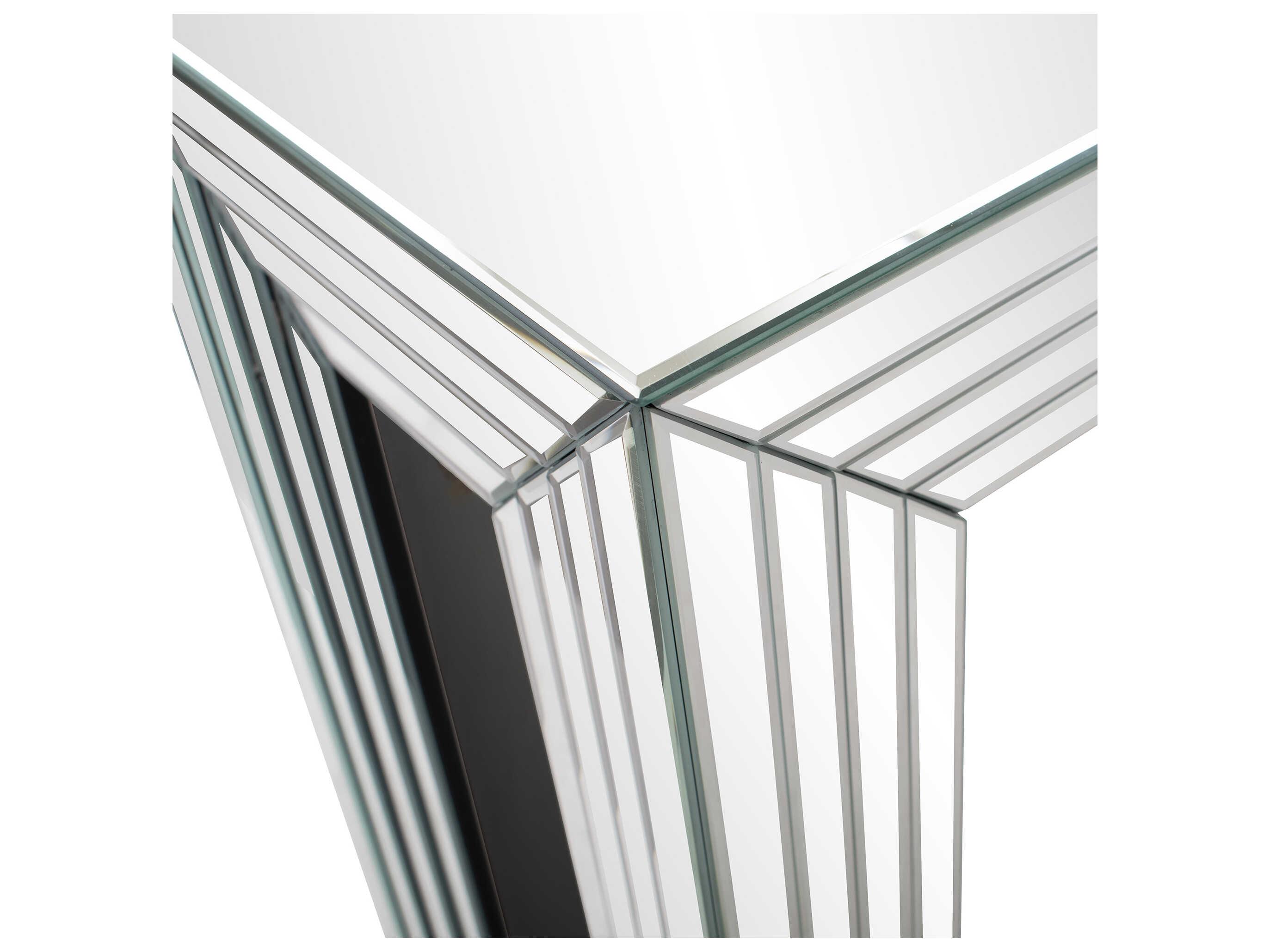 Howard Elliott Aryes Rectangular Mirror Silver Console Table