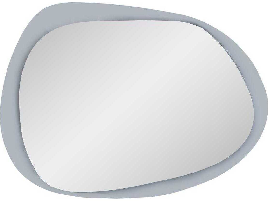 Howard Elliott Ahrends Asymmetrical Smokey Gray Wall Mirror