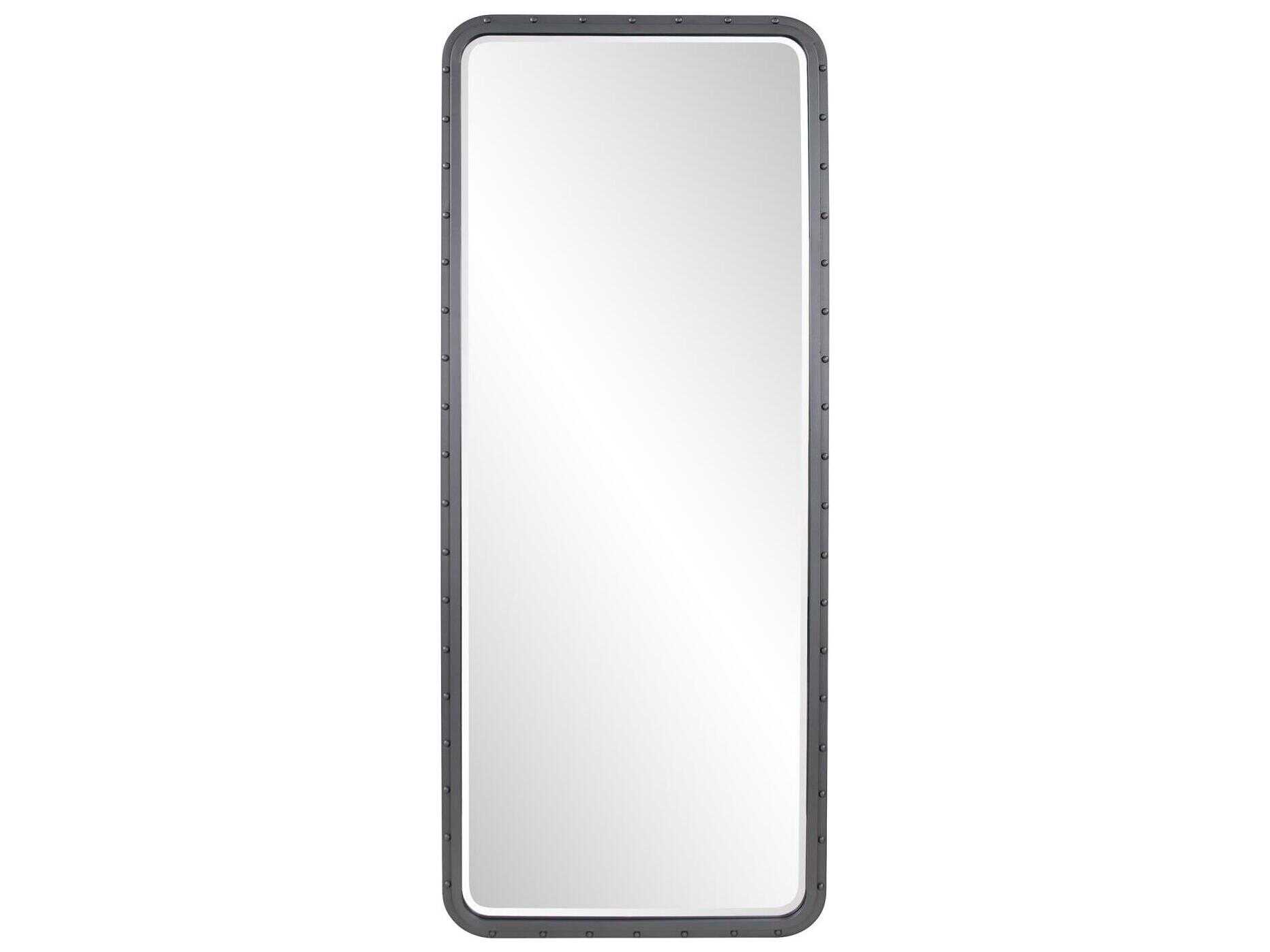 Howard Elliott Fordham Charcoal Rectangular Wall Mirror