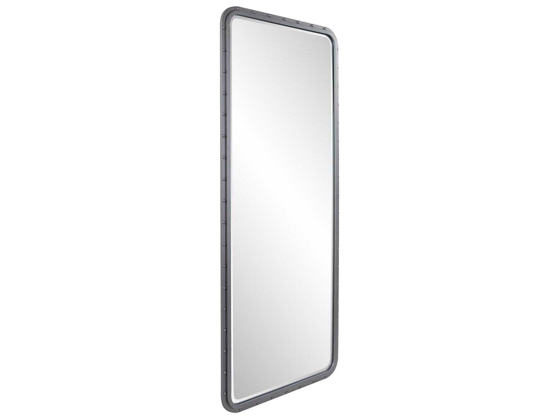 Howard Elliott Fordham Charcoal Rectangular Wall Mirror