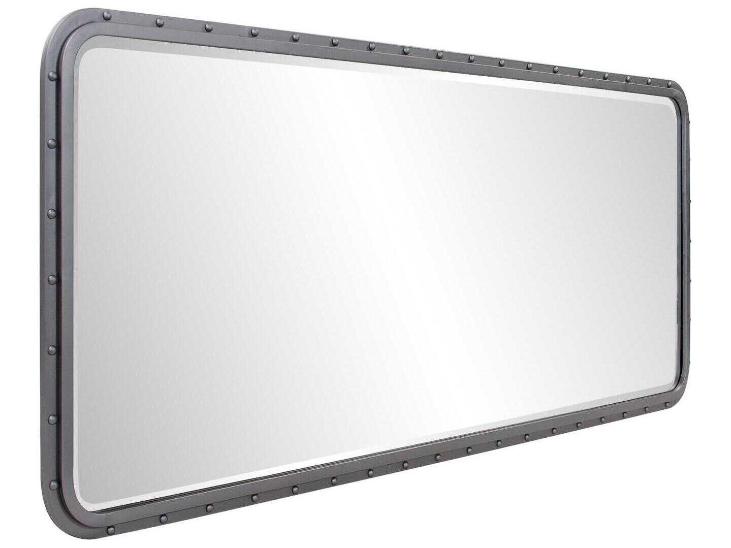 Howard Elliott Fordham Charcoal Rectangular Wall Mirror