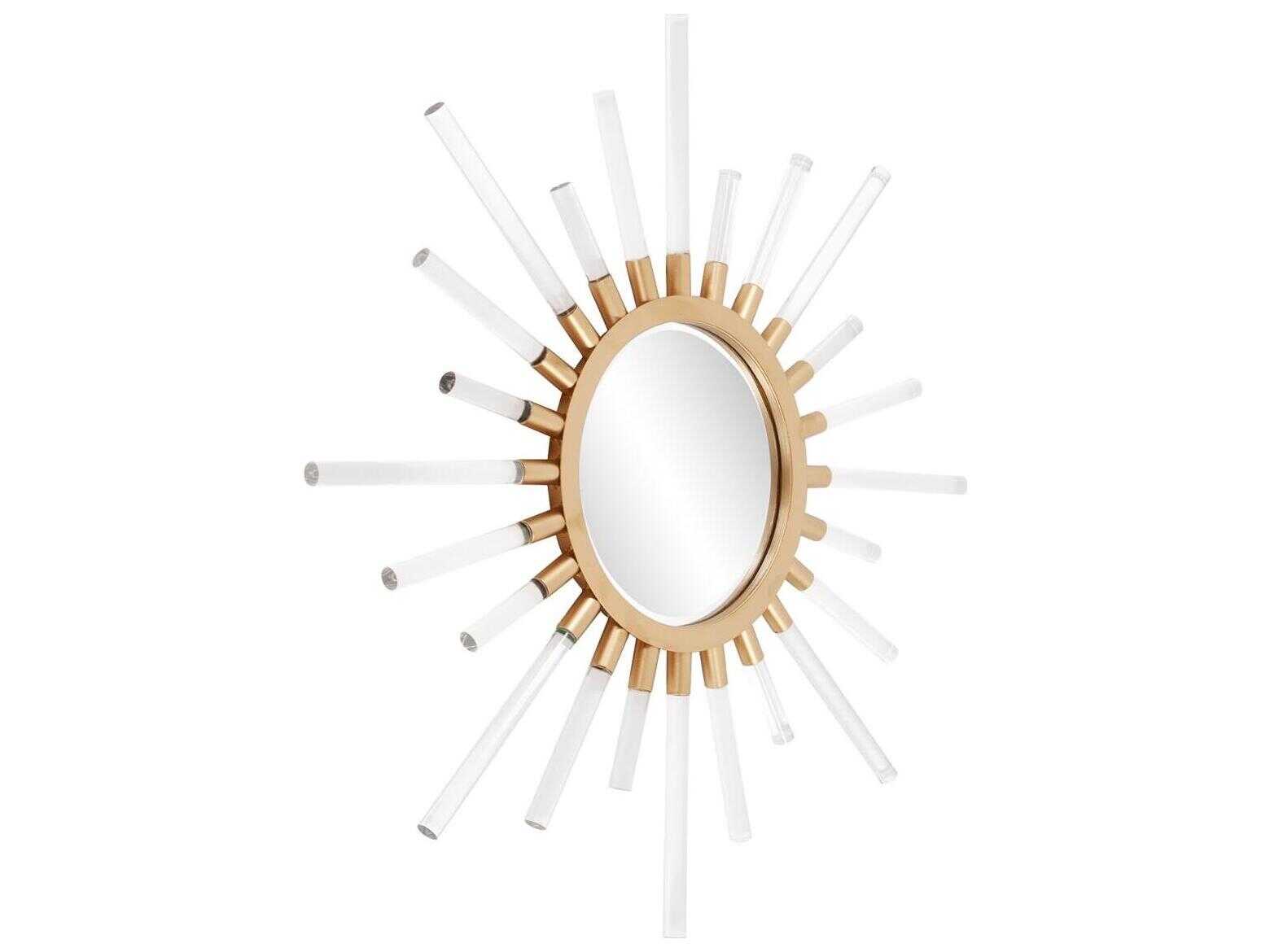 Howard Elliott Nimbus Gold Clear Sunburst Wall Mirror