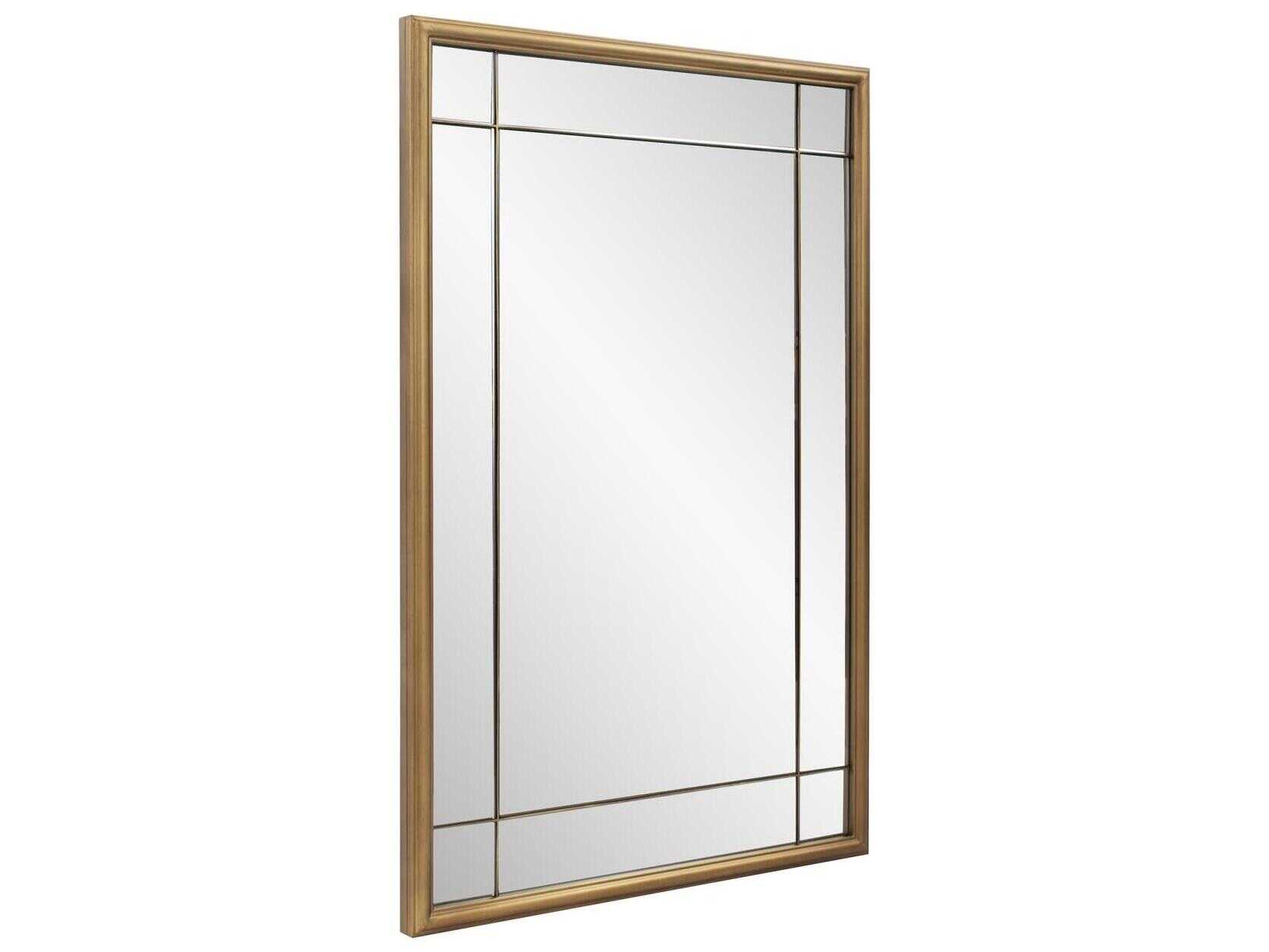 Howard Elliott Chiverny Brass Rectangular Wall Mirror