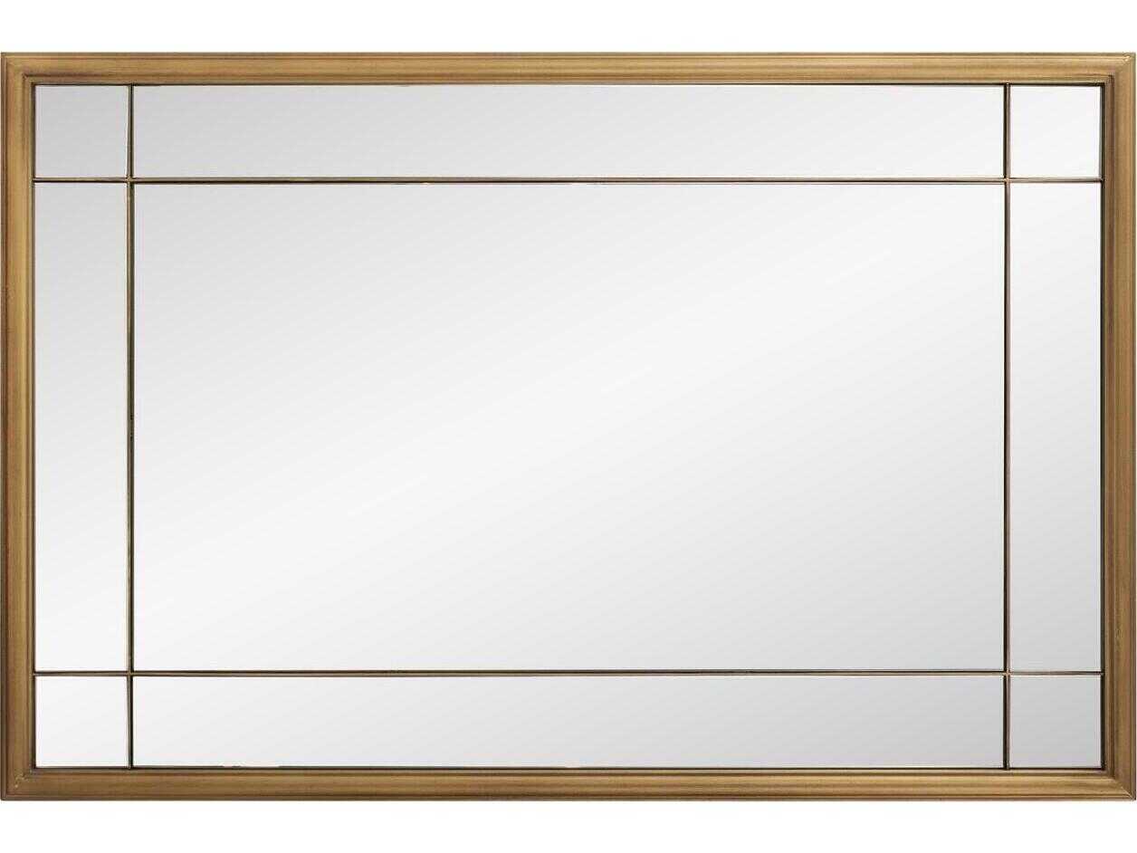 Howard Elliott Chiverny Brass Rectangular Wall Mirror