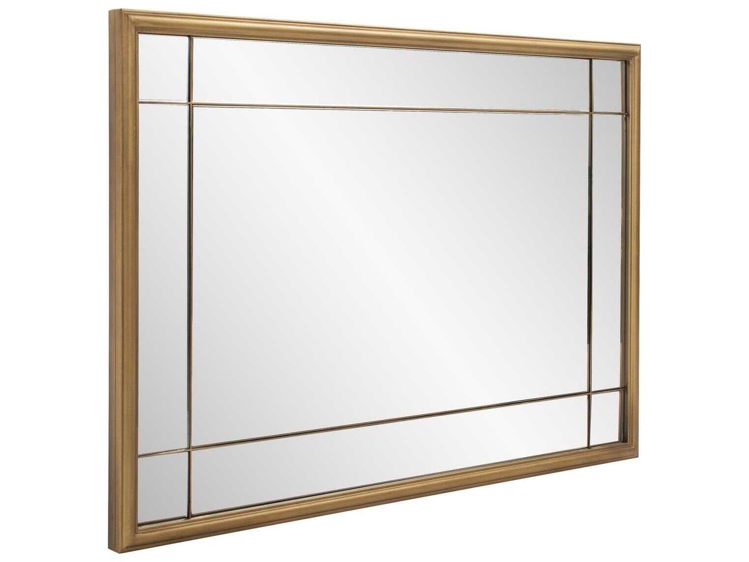 Howard Elliott Chiverny Brass Rectangular Wall Mirror