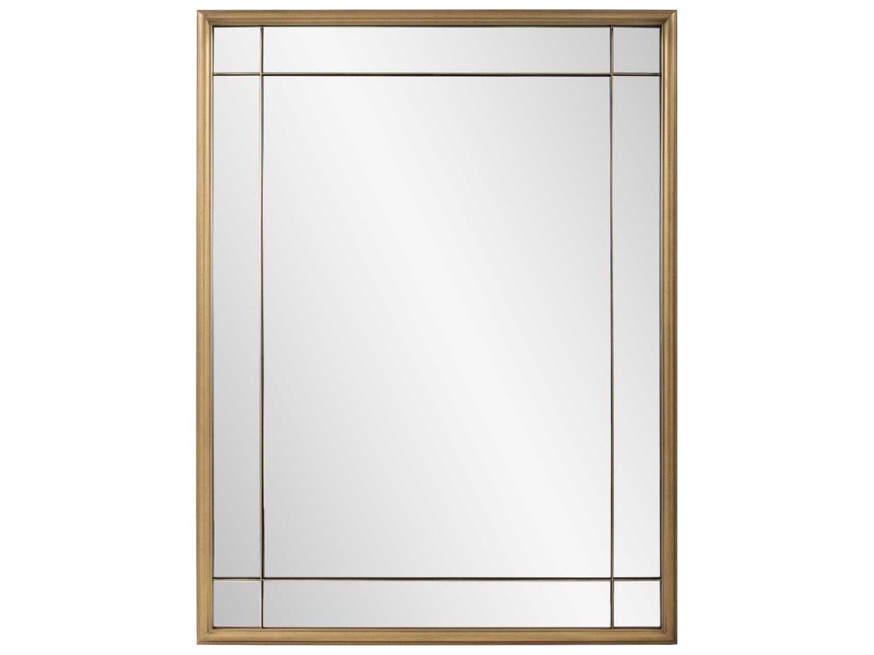Howard Elliott Chiverny Brass Rectangular Wall Mirror