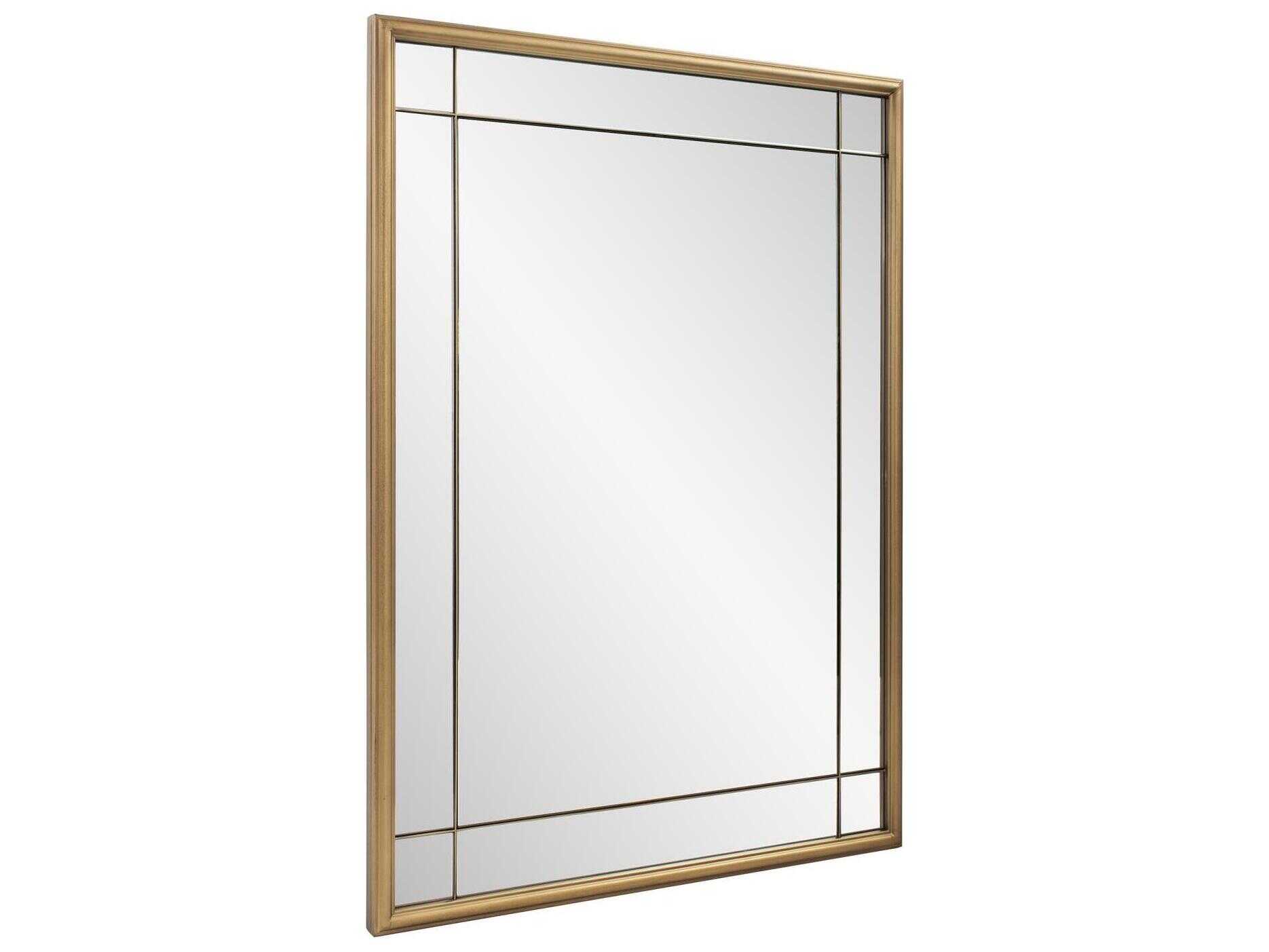 Howard Elliott Chiverny Brass Rectangular Wall Mirror