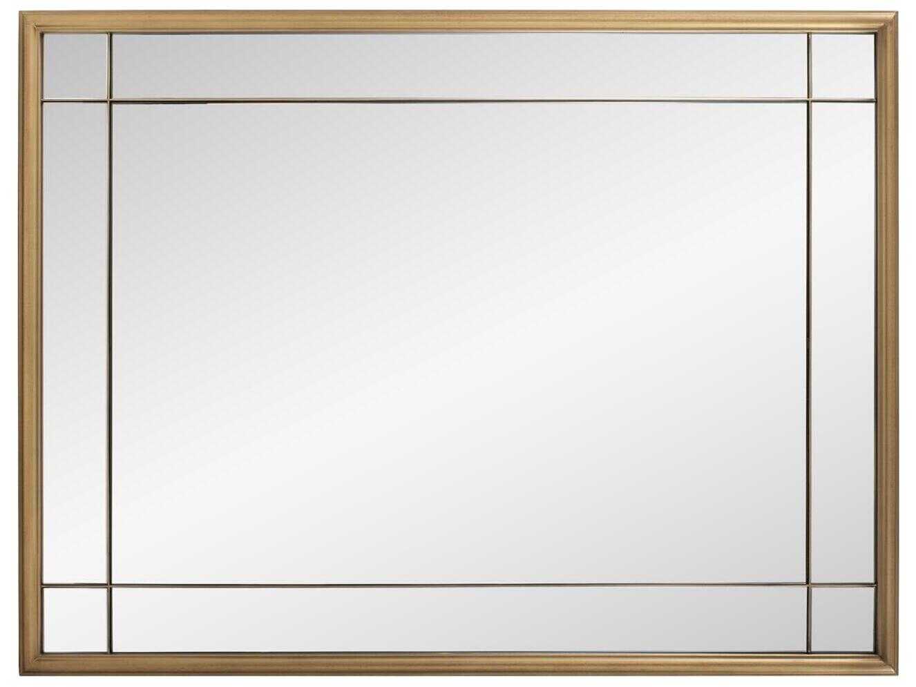 Howard Elliott Chiverny Brass Rectangular Wall Mirror