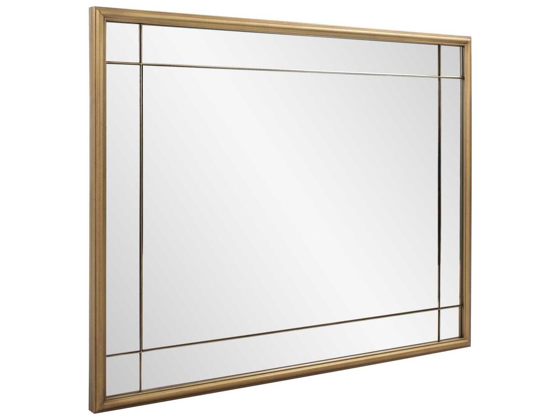 Howard Elliott Chiverny Brass Rectangular Wall Mirror