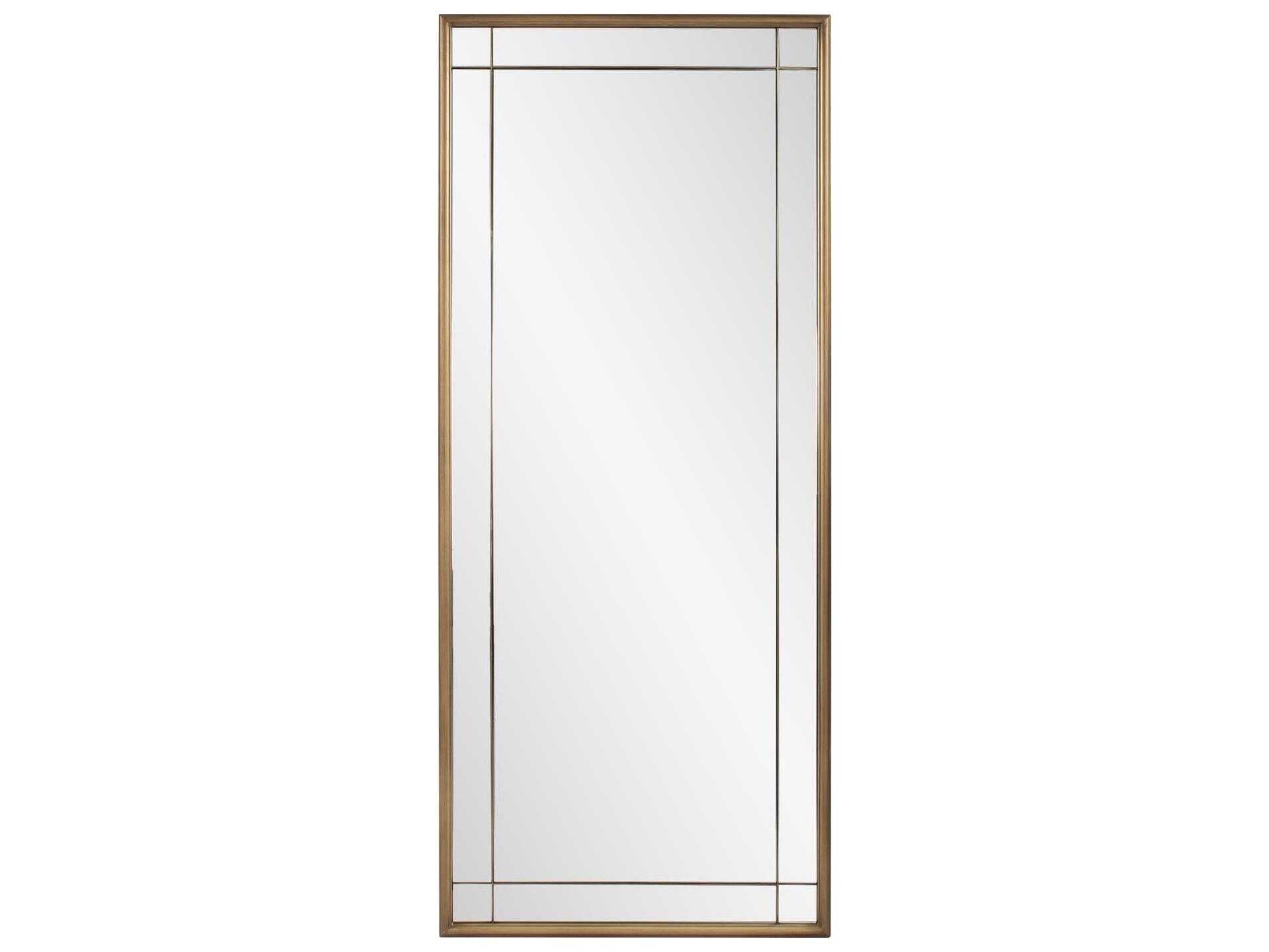 Howard Elliott Chiverny Brass Rectangular Wall Mirror
