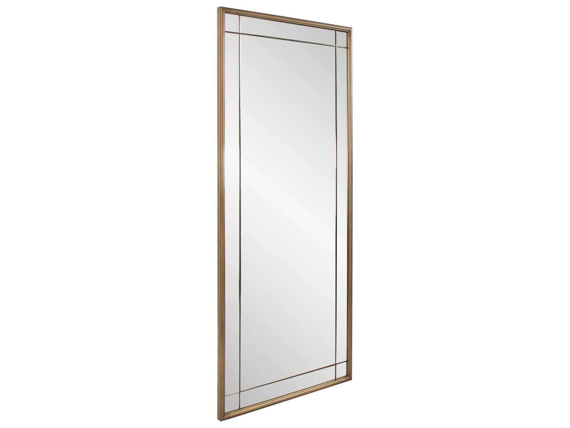 Howard Elliott Chiverny Brass Rectangular Wall Mirror