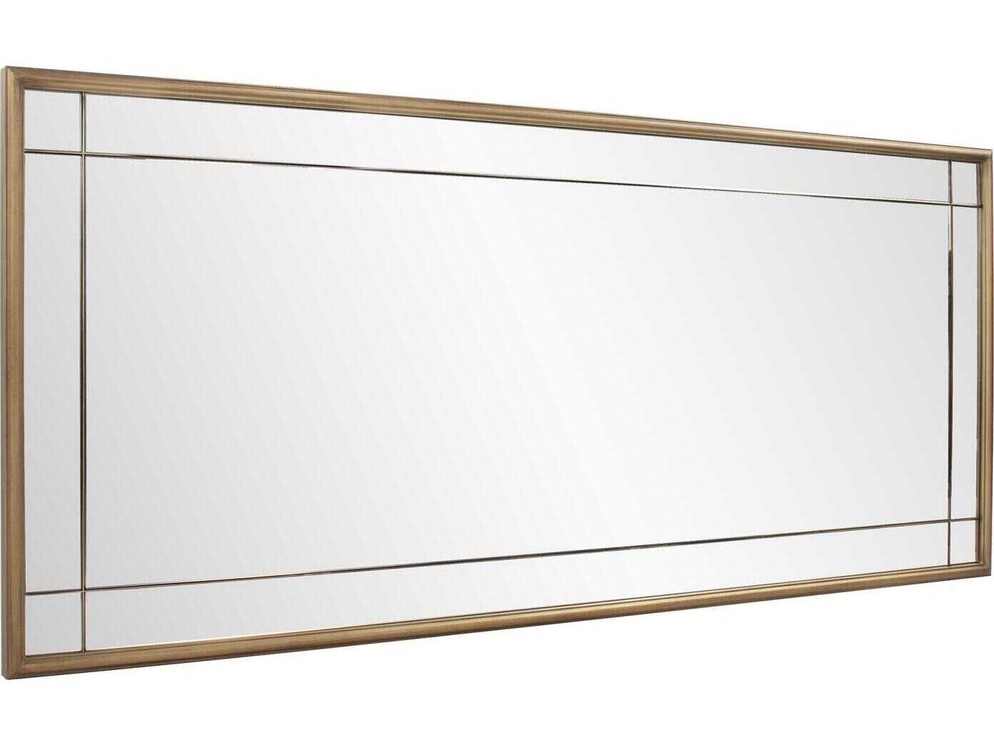 Howard Elliott Chiverny Brass Rectangular Wall Mirror