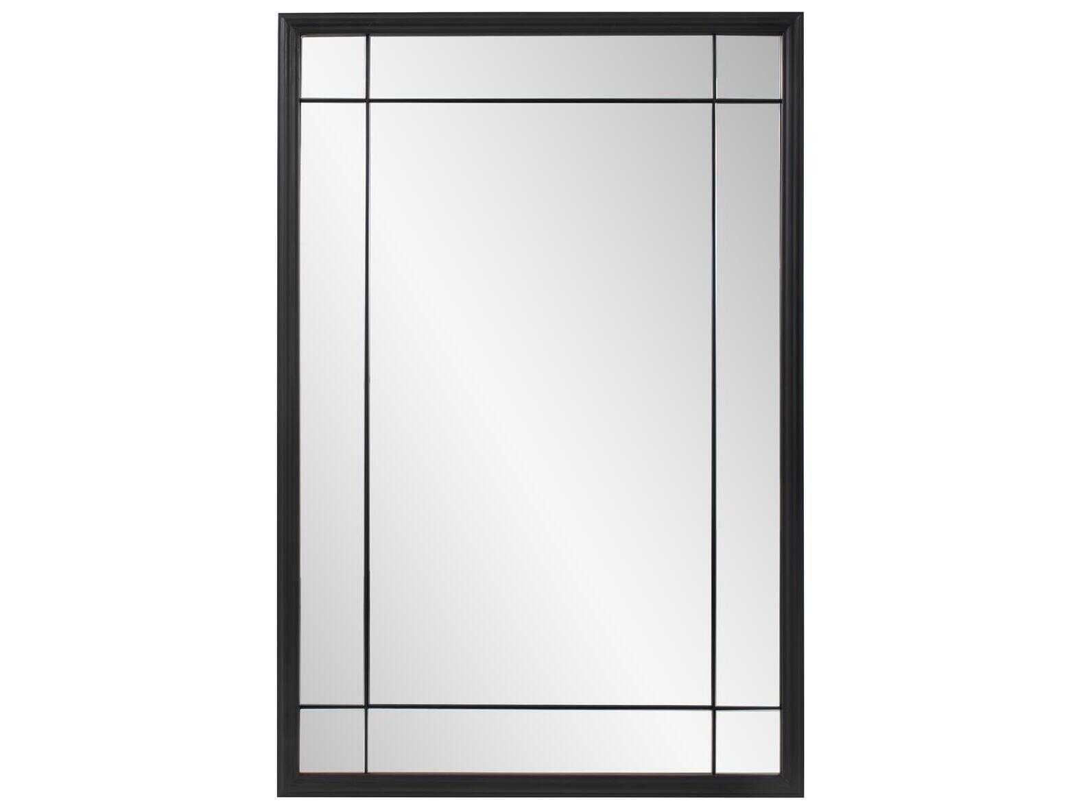 Howard Elliott Chiverny Matte Black Rectangular Wall Mirror