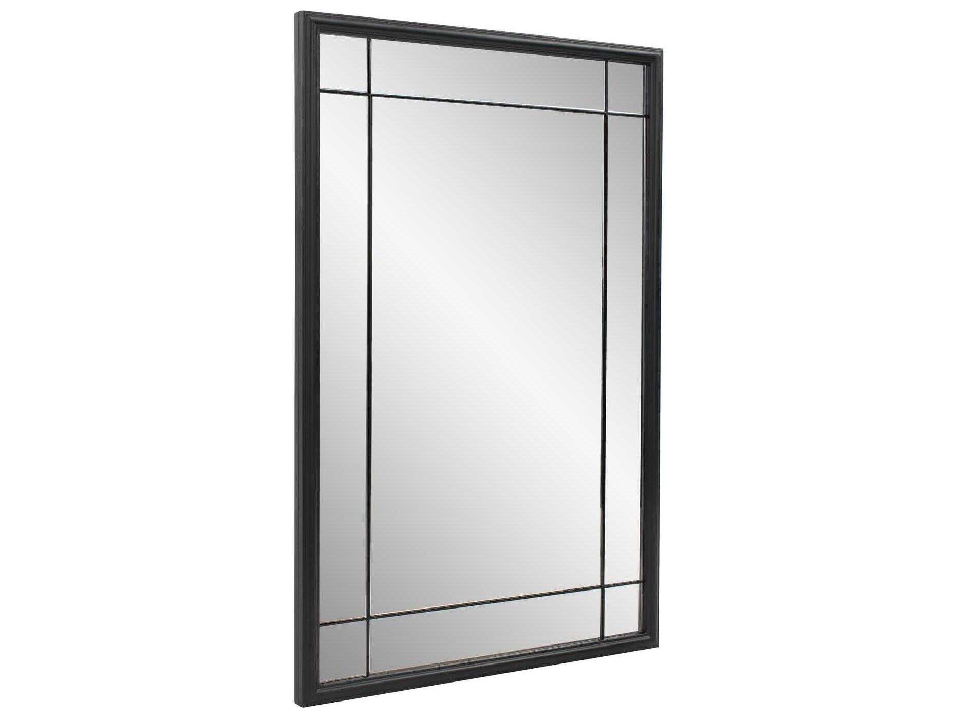 Howard Elliott Chiverny Matte Black Rectangular Wall Mirror