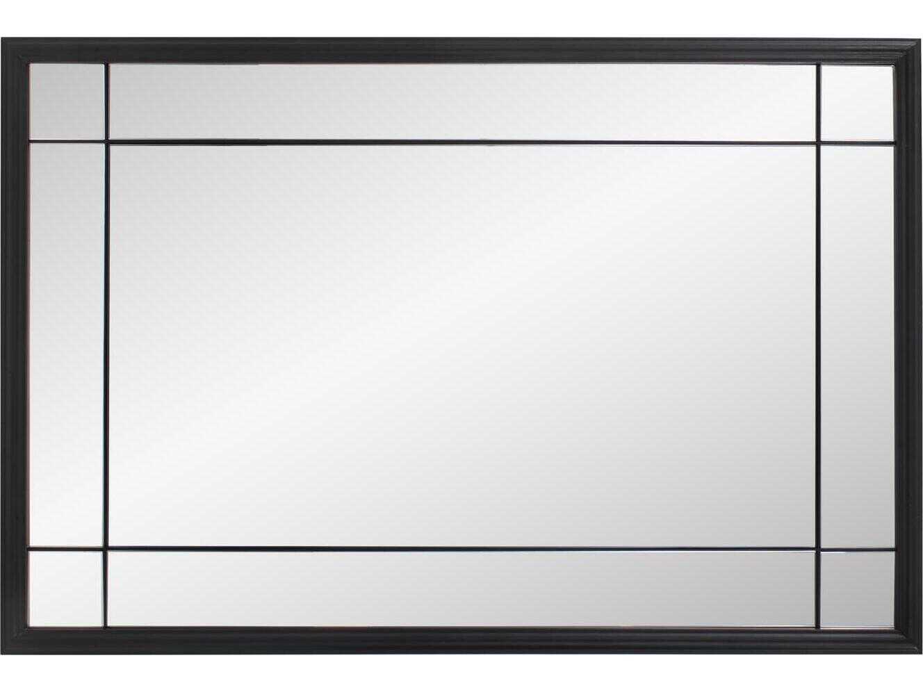 Howard Elliott Chiverny Matte Black Rectangular Wall Mirror