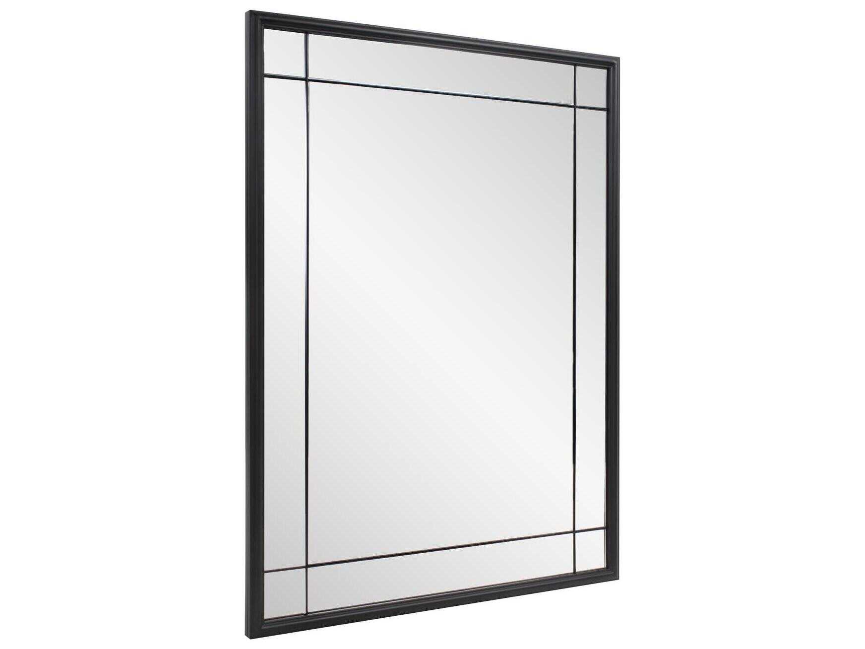 Howard Elliott Chiverny Matte Black Rectangular Wall Mirror