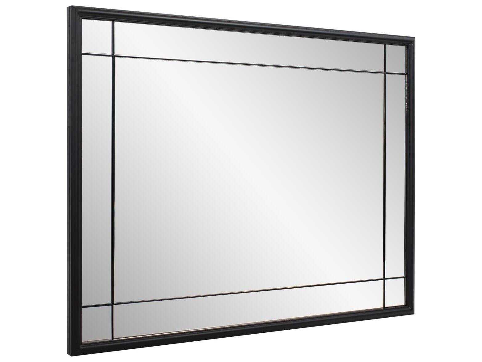 Howard Elliott Chiverny Matte Black Rectangular Wall Mirror