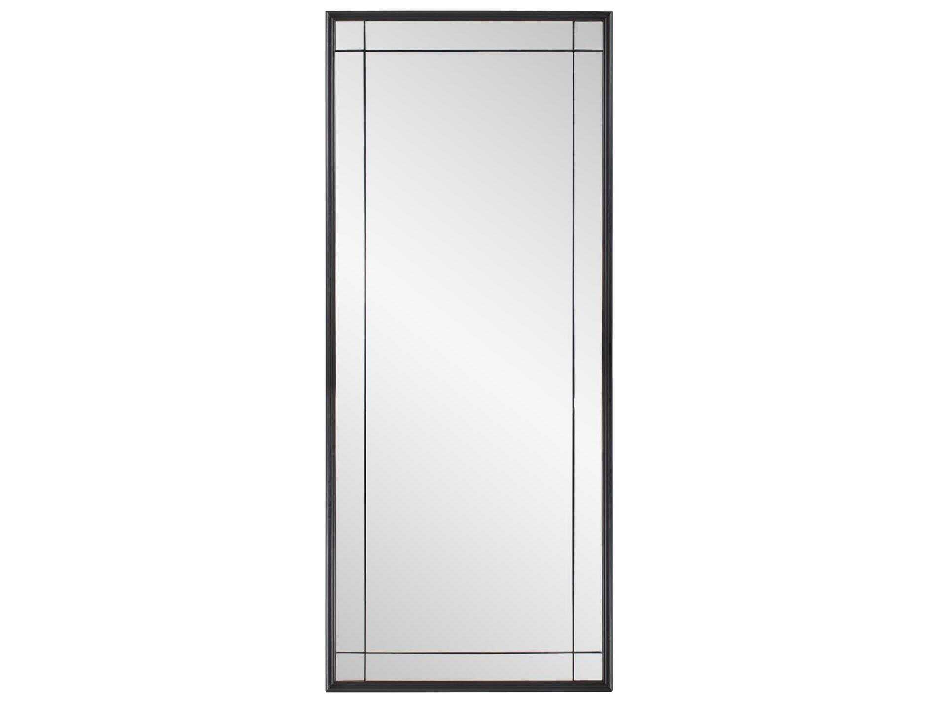 Howard Elliott Chiverny Matte Black Rectangular Wall Mirror