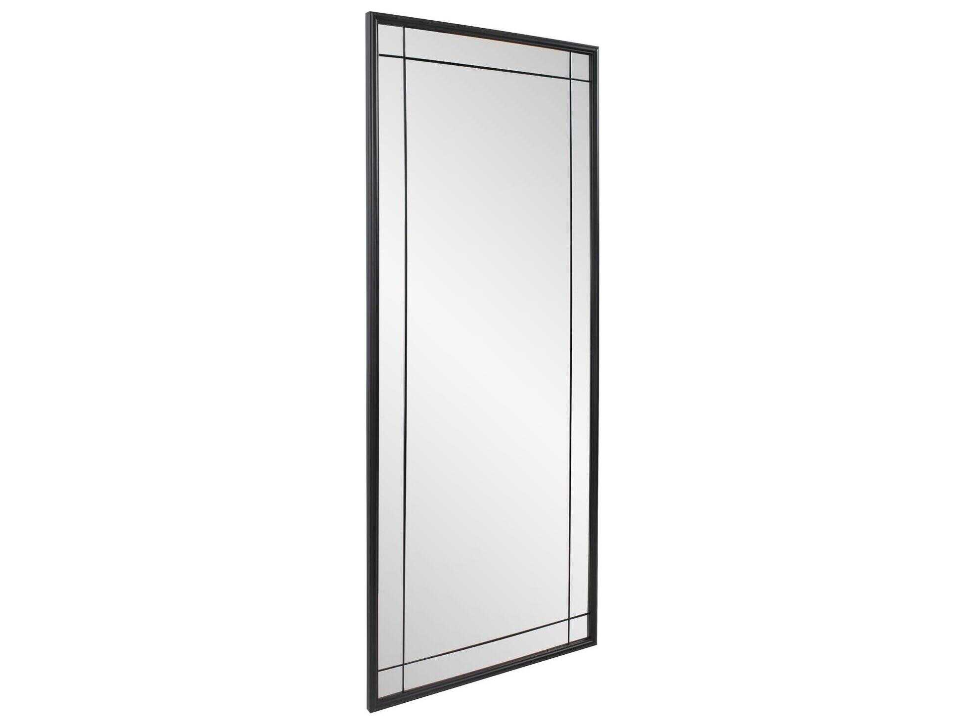 Howard Elliott Chiverny Matte Black Rectangular Wall Mirror