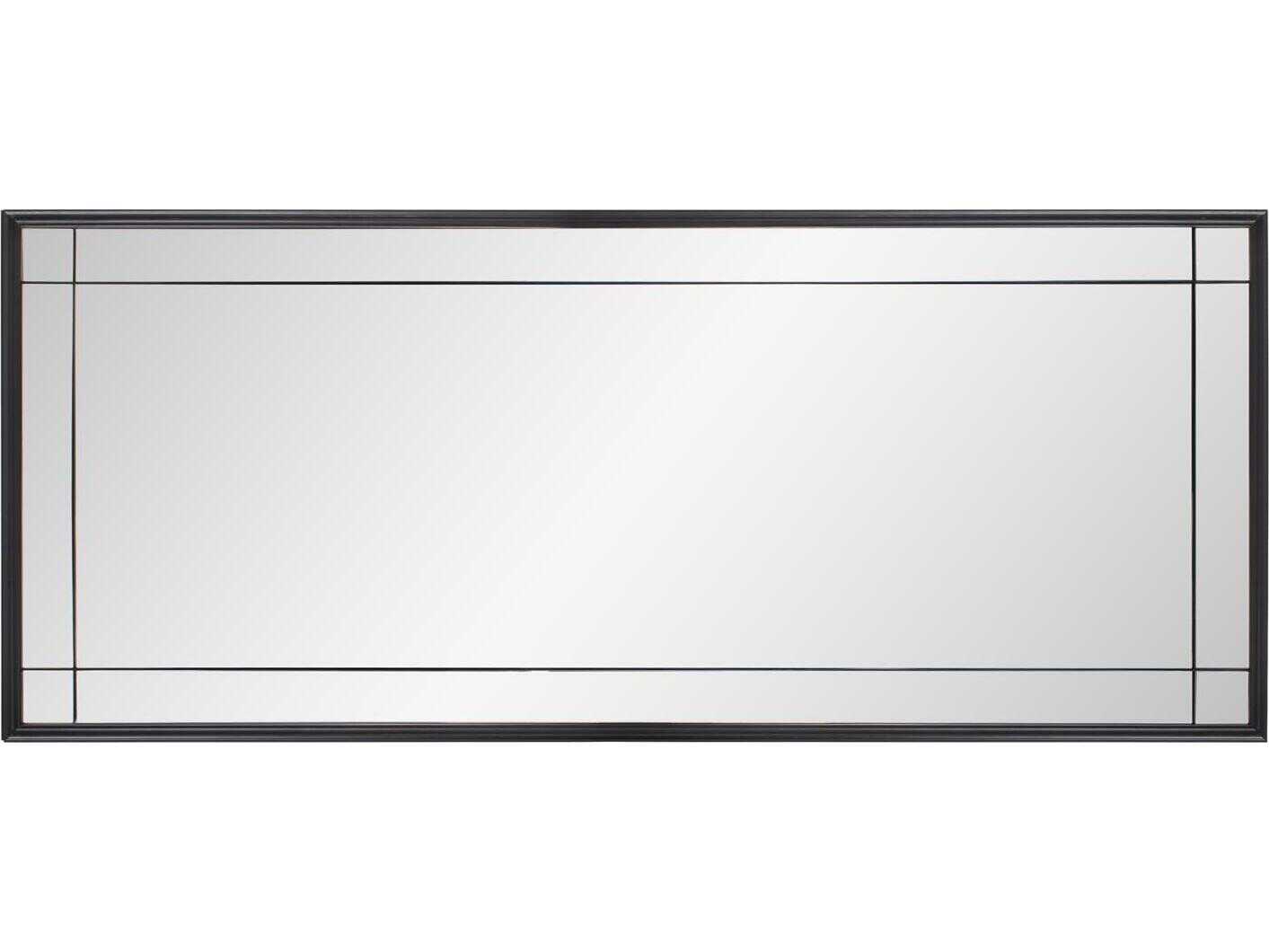 Howard Elliott Chiverny Matte Black Rectangular Wall Mirror
