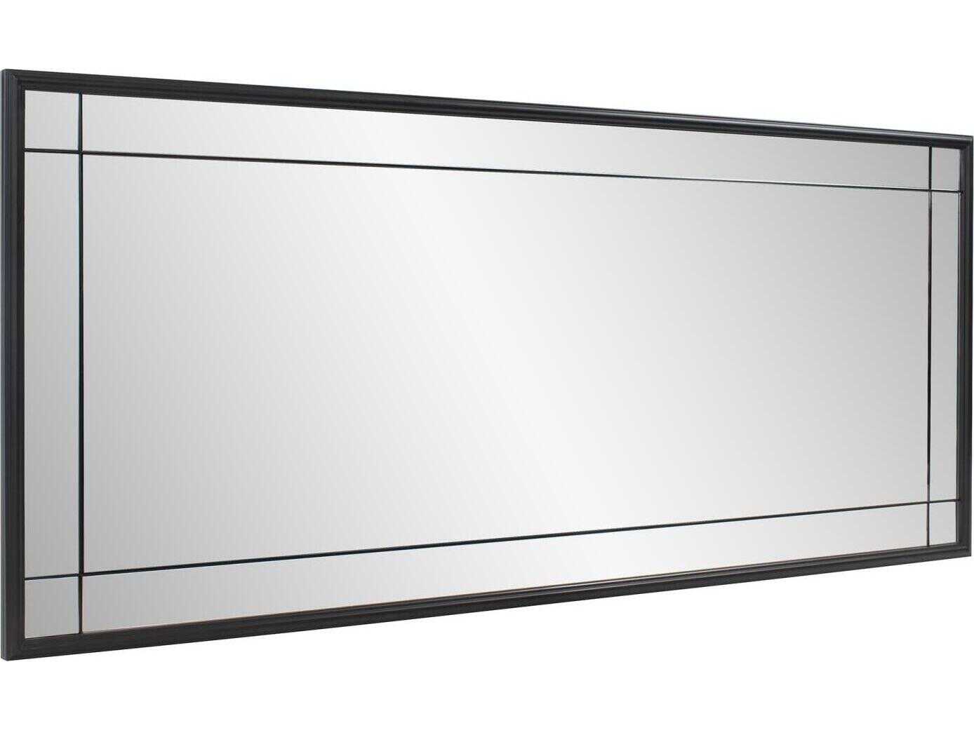 Howard Elliott Chiverny Matte Black Rectangular Wall Mirror