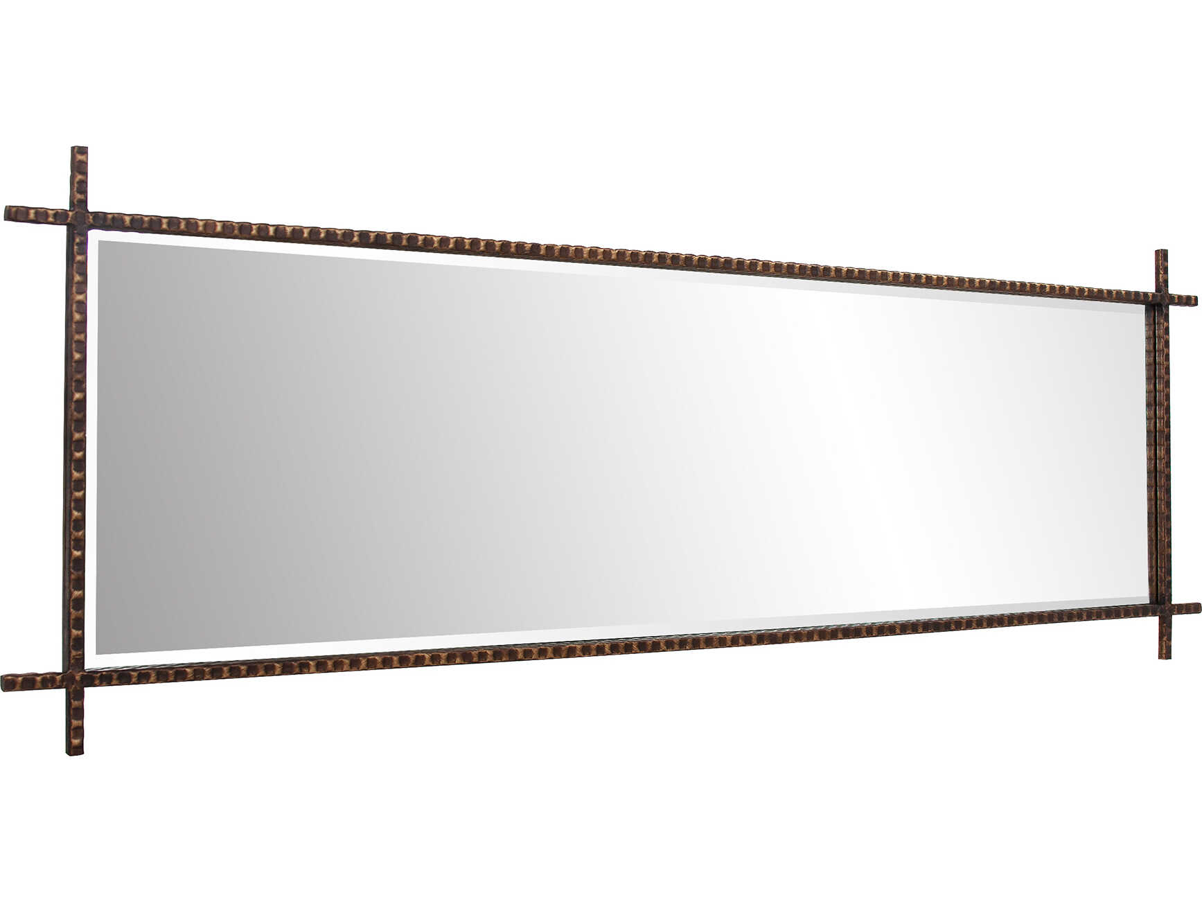 Howard Elliott Isarno Antique Bronze Rectangular Wall Mirror
