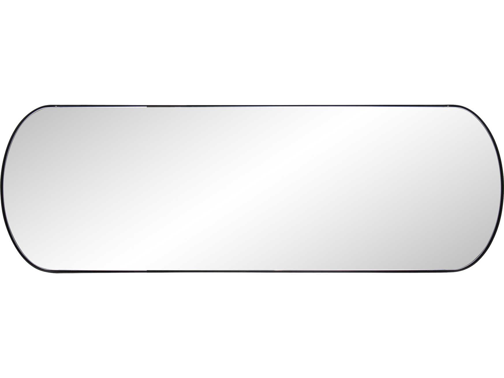 Howard Elliott Van Buren Matte Black Oval Wall Mirror