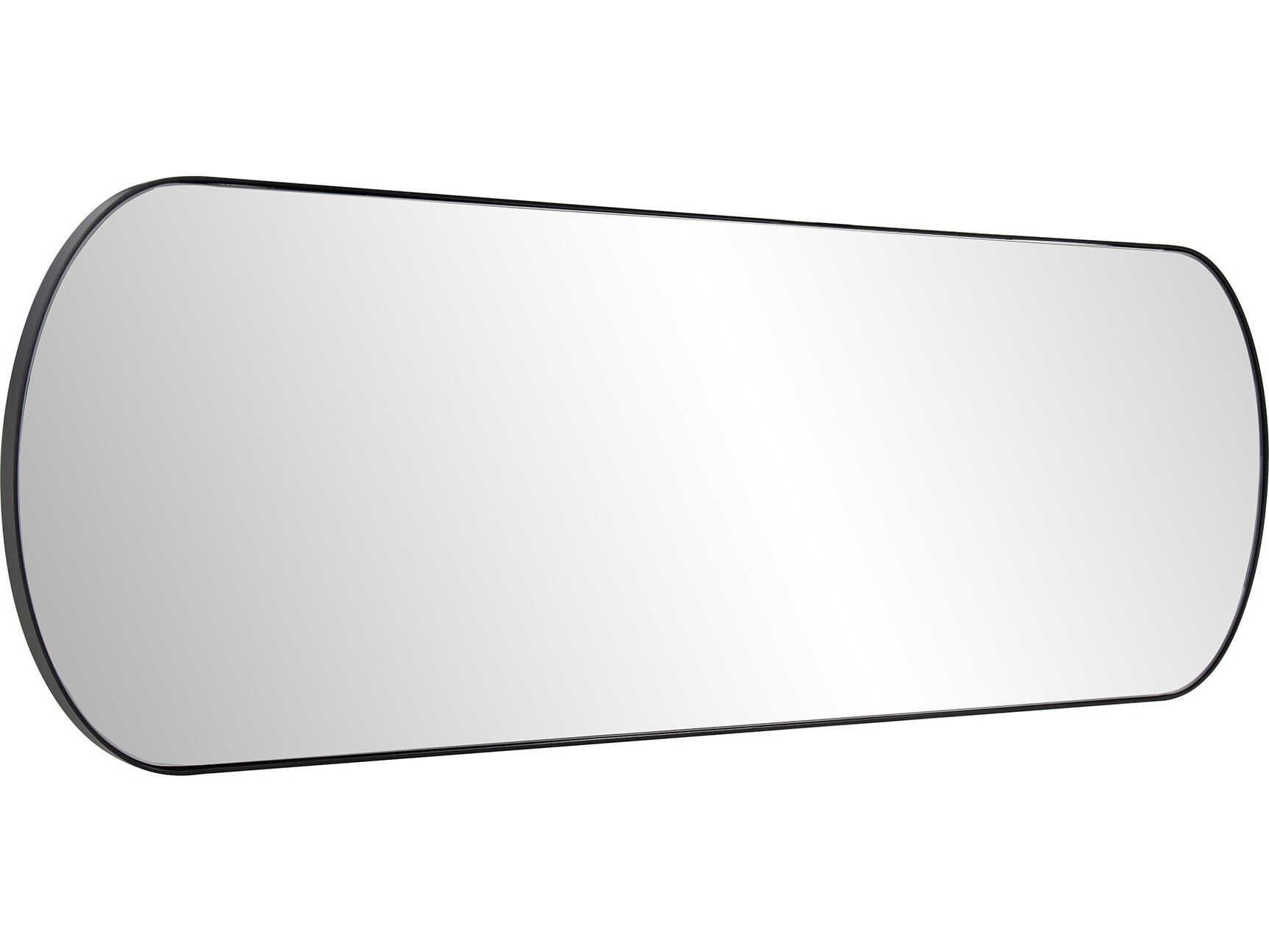 Howard Elliott Van Buren Matte Black Oval Wall Mirror