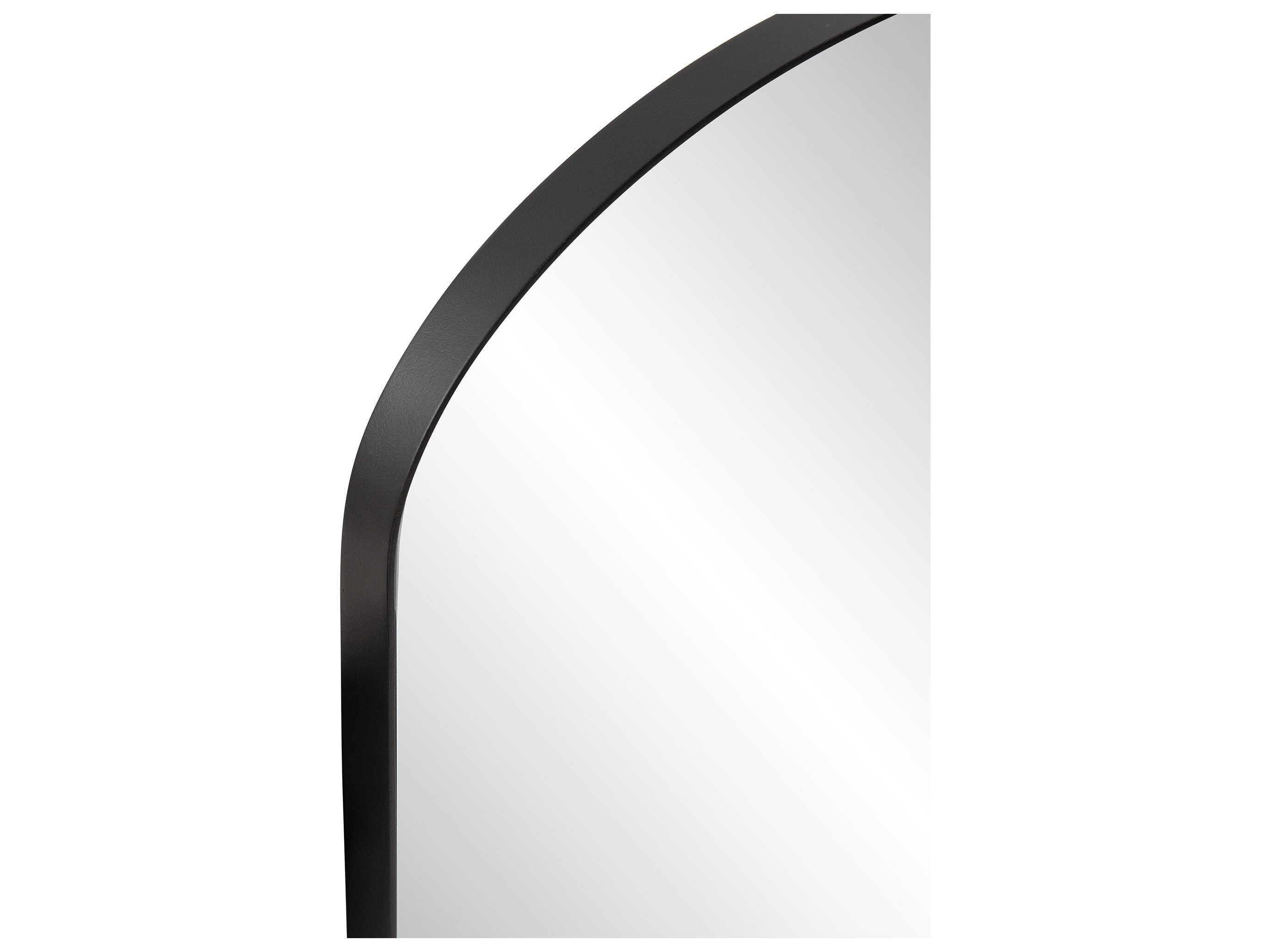 Howard Elliott Van Buren Matte Black Oval Wall Mirror