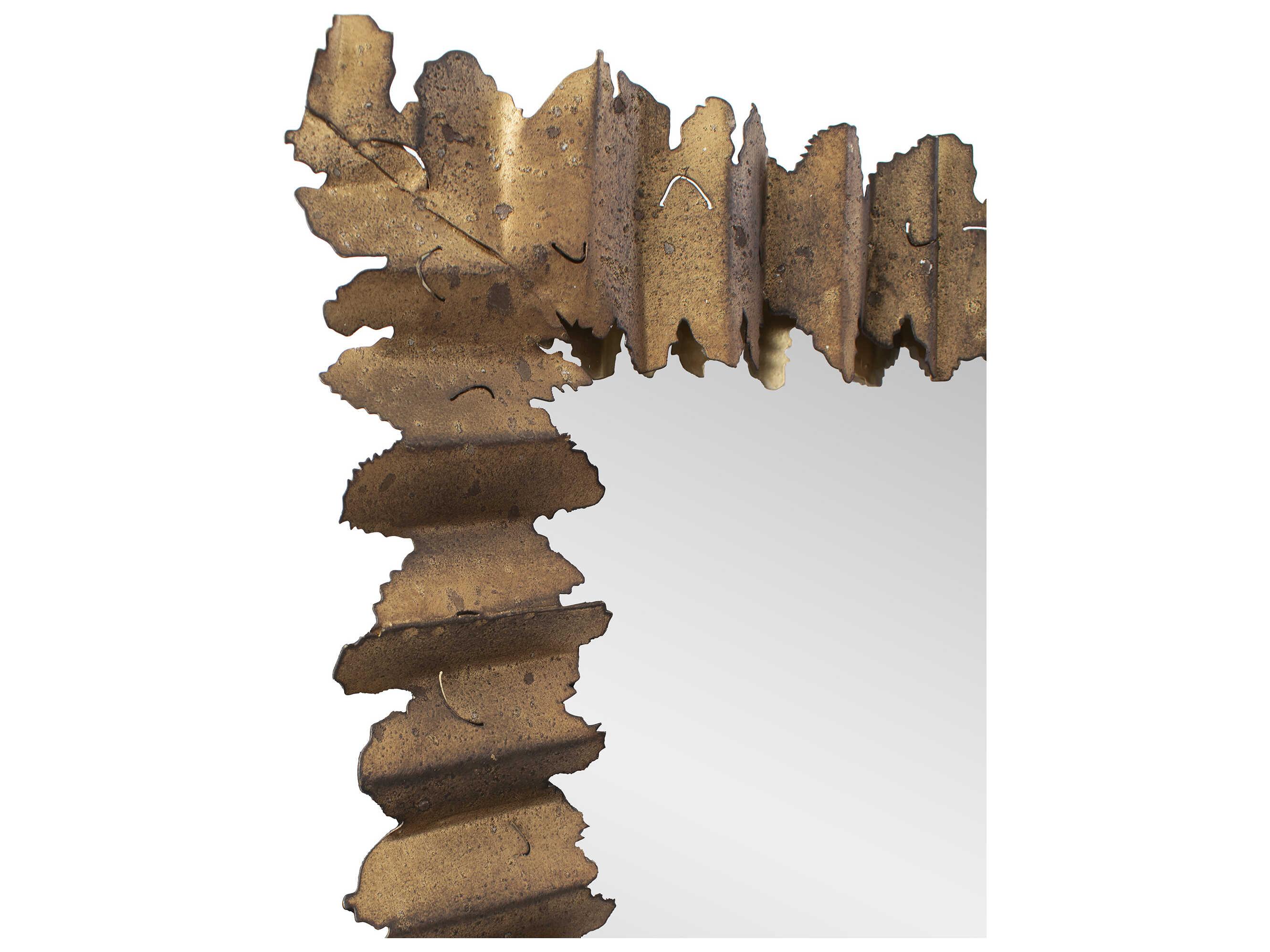 Howard Elliott Albert Bronze Rectangular Wall Mirror