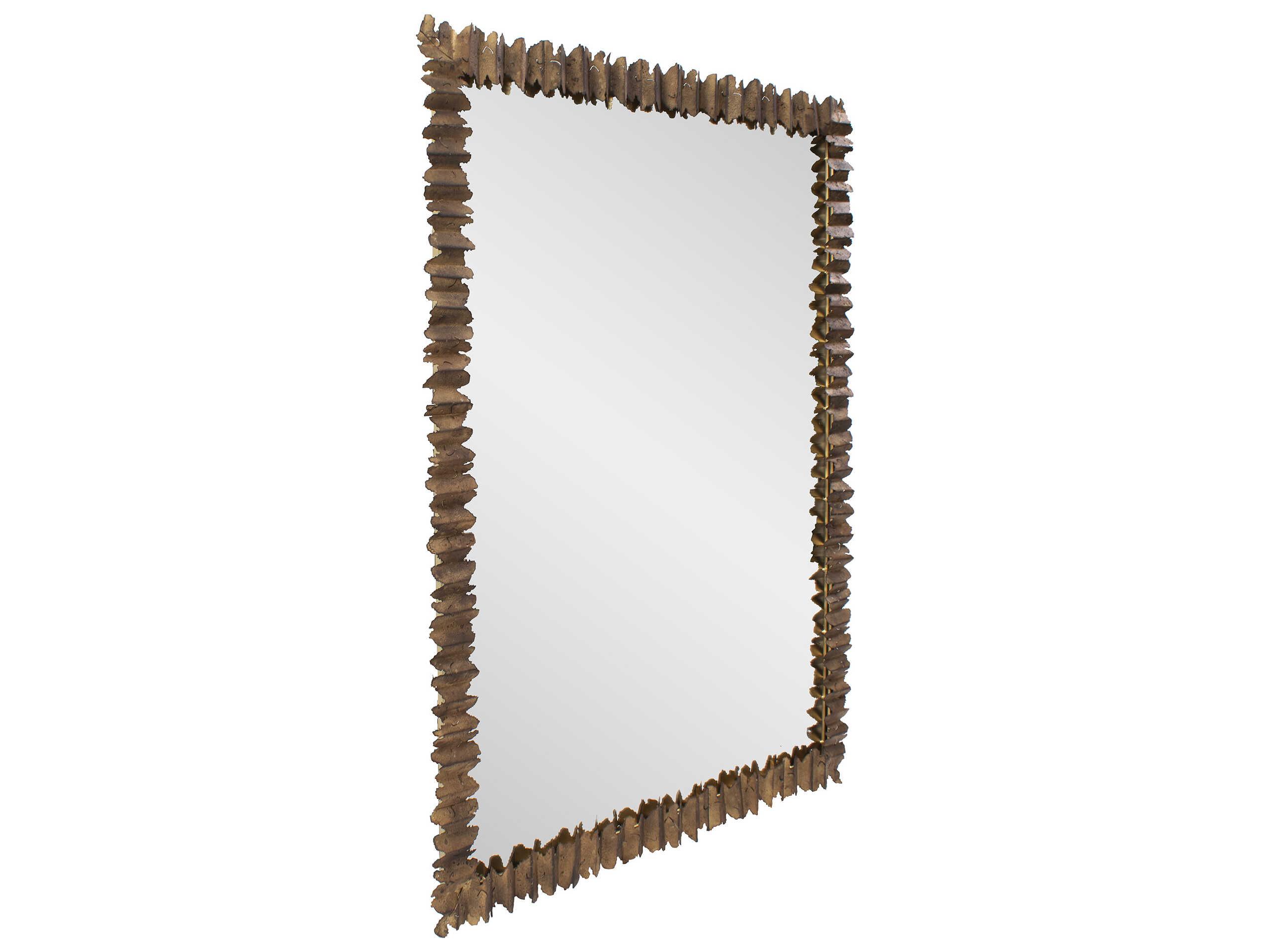 Howard Elliott Albert Bronze Rectangular Wall Mirror