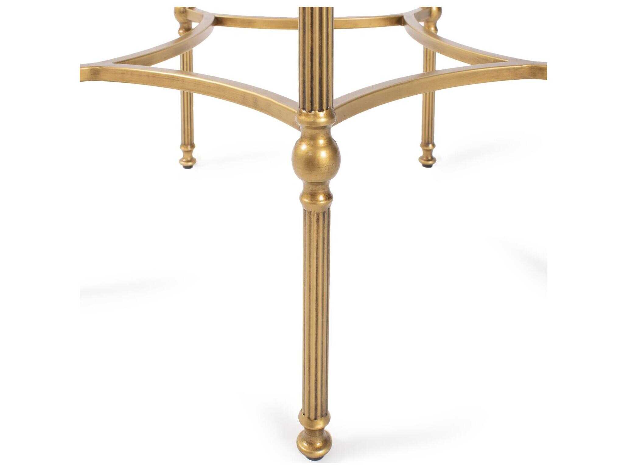 Howard Elliott Bonnifait Round Glass Bronze End Table