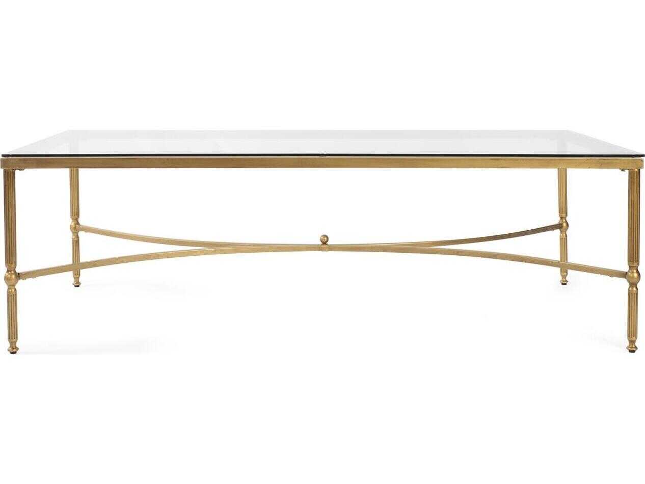 Howard Elliott Bonnifait Rectangular Glass Bronze Coffee Table