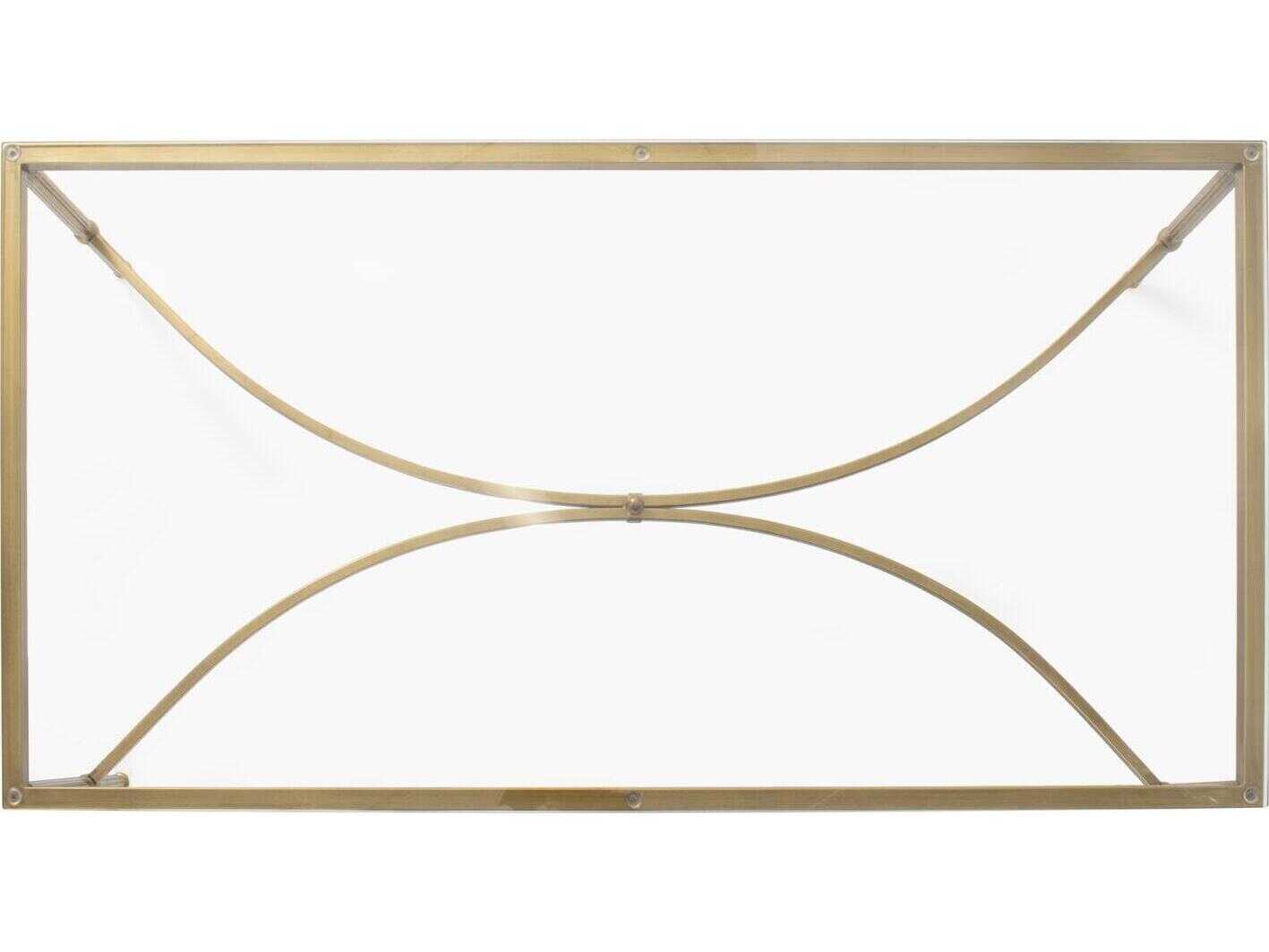 Howard Elliott Bonnifait Rectangular Glass Bronze Coffee Table