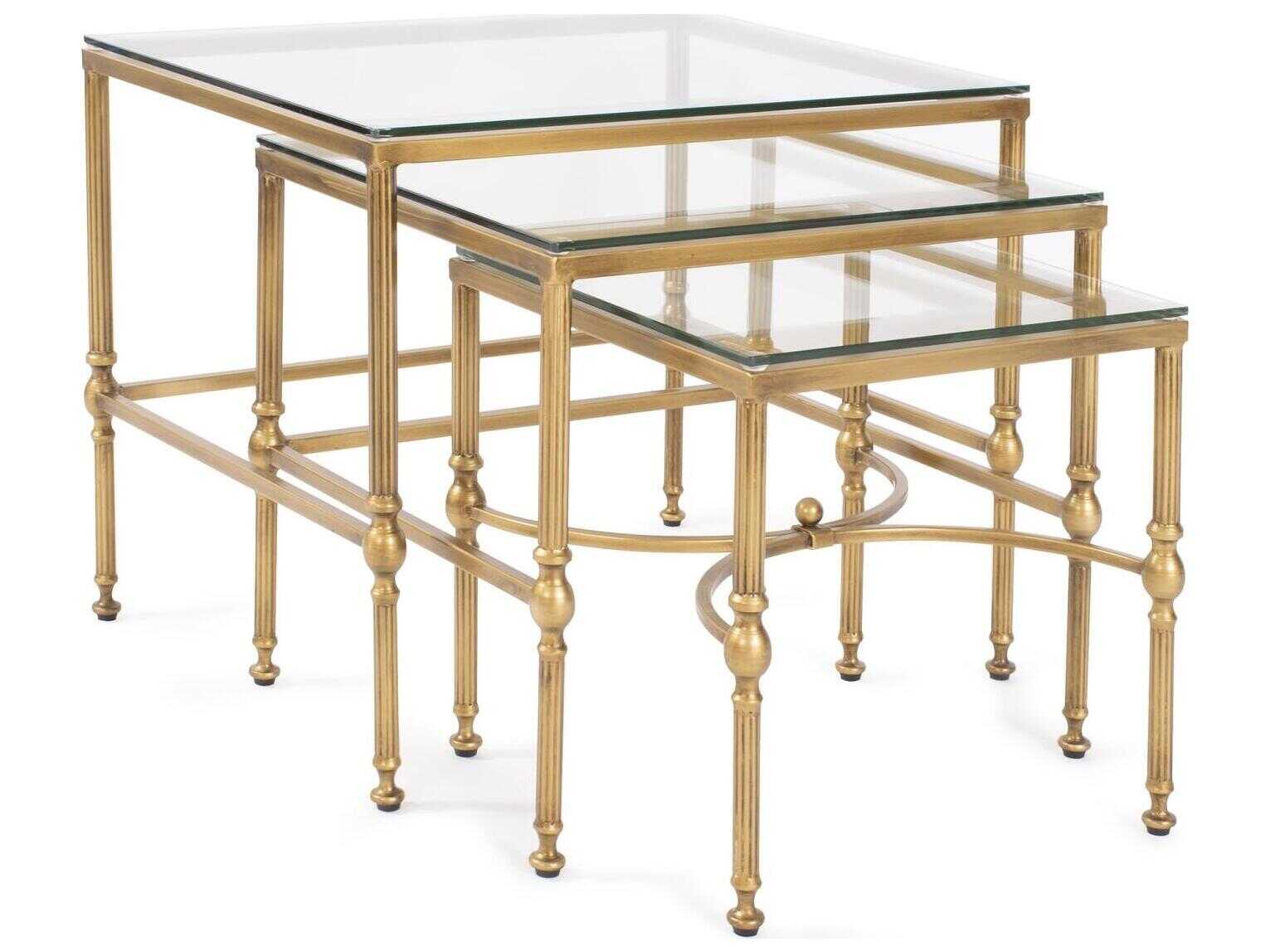 Howard Elliott Bonnifait Rectangular Glass Bronze End Table