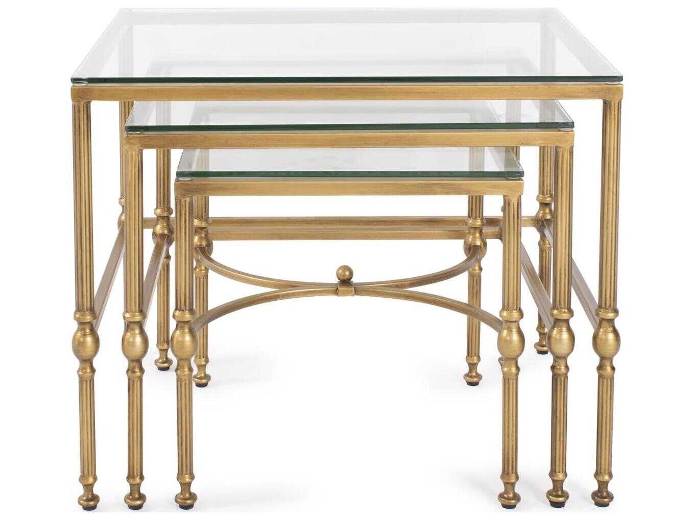 Howard Elliott Bonnifait Rectangular Glass Bronze End Table