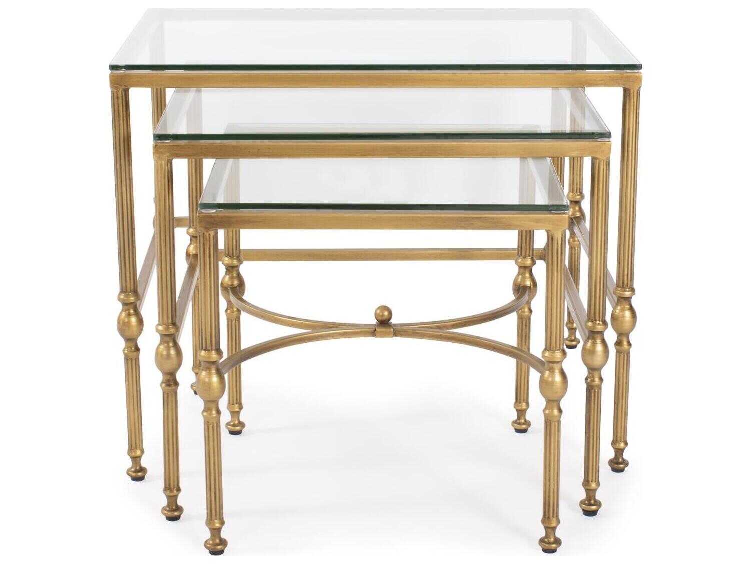 Howard Elliott Bonnifait Rectangular Glass Bronze End Table