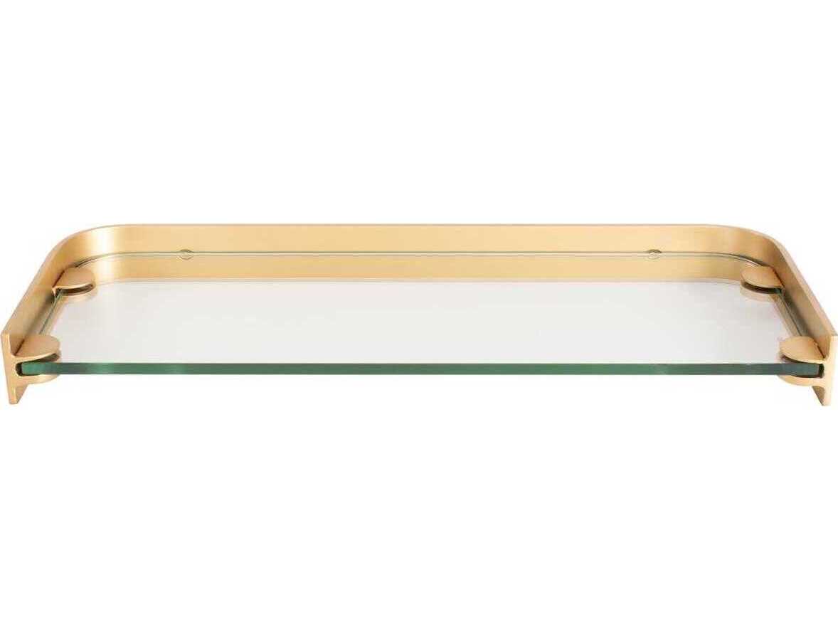 Howard Elliott Esteban Glass and Metal Shelf