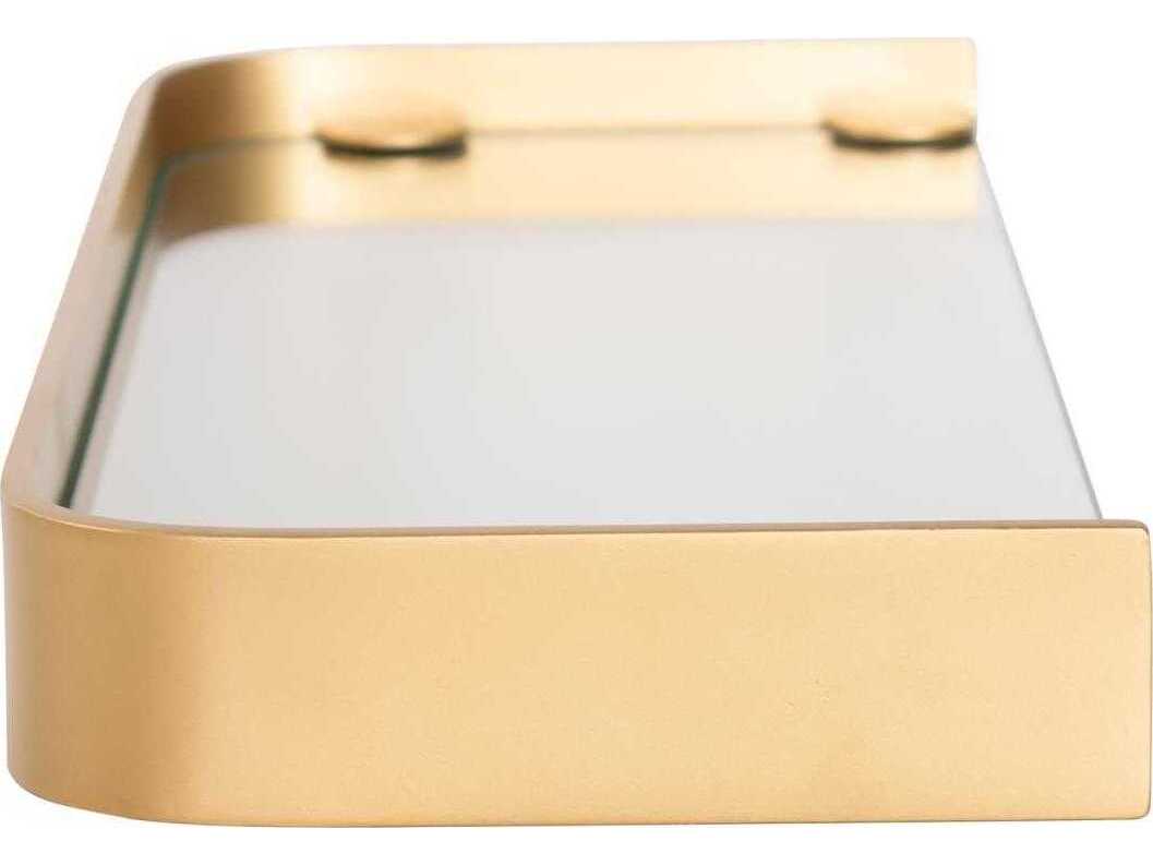 Howard Elliott Esteban Glass and Metal Shelf